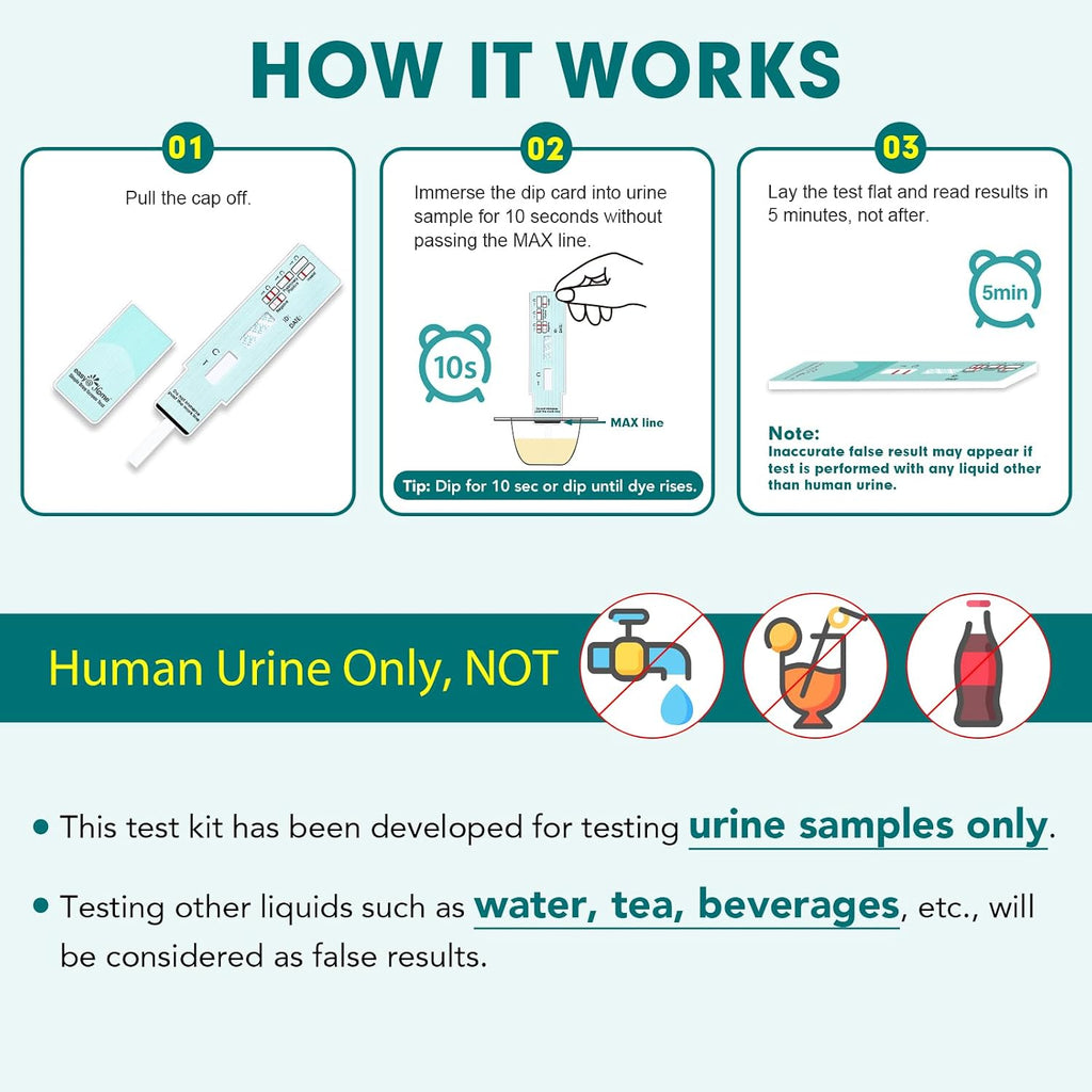 Easy@Home 15 Pack Marijuana Drug Test Kit - Urine THC Test for Home Use | THC Urine Tests (Cannabinoids Test) for Home Use, THC Detox Testing Kits 50ng/mL, Drug Testing Kit Track THC Detox #EDTH-114