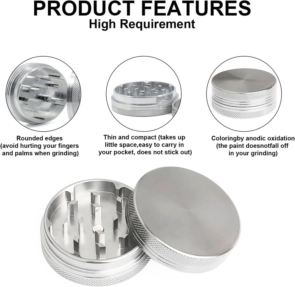 Electric Rolling Machine Set with Manual Herb Grinder and Pre-Roll Holder Case - Grind, Pack King Size Cones