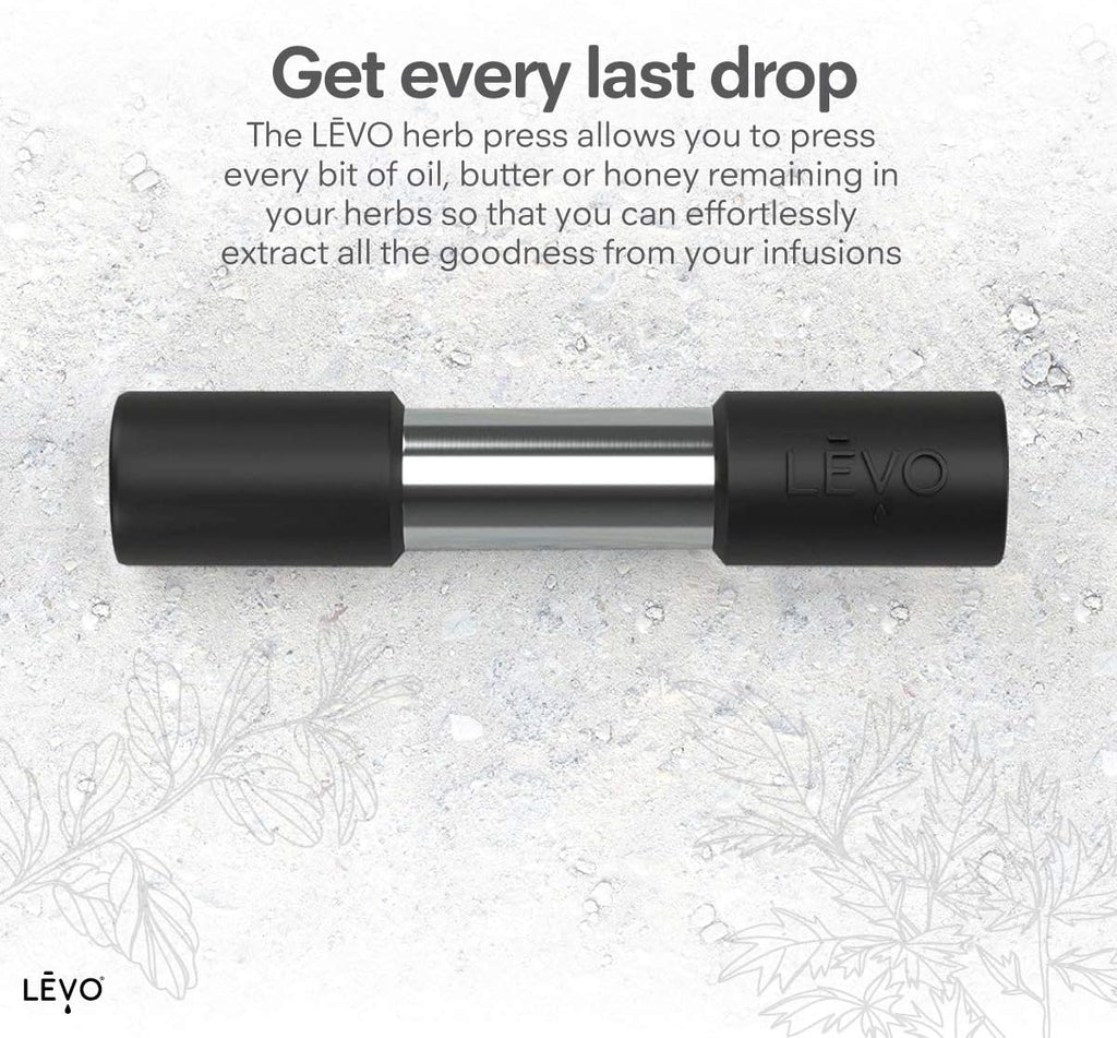 LĒVO Herb Press - Stainless Steel and Silicone Herb Press - Accessory for LĒVO I & LĒVO II - Extract Every Drop of Your LĒVO Herbal Infusions