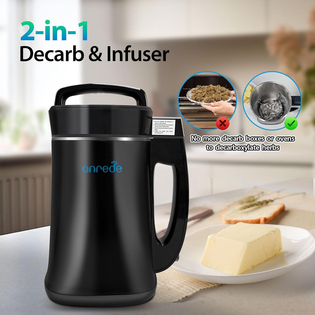 Herbal Decarboxylation and Infusion Machine, Botanical Extractor and Infuser for Making Butter, Oil, and Tinctures，Butter machine, Complete Accessories + Green silicone spatula set