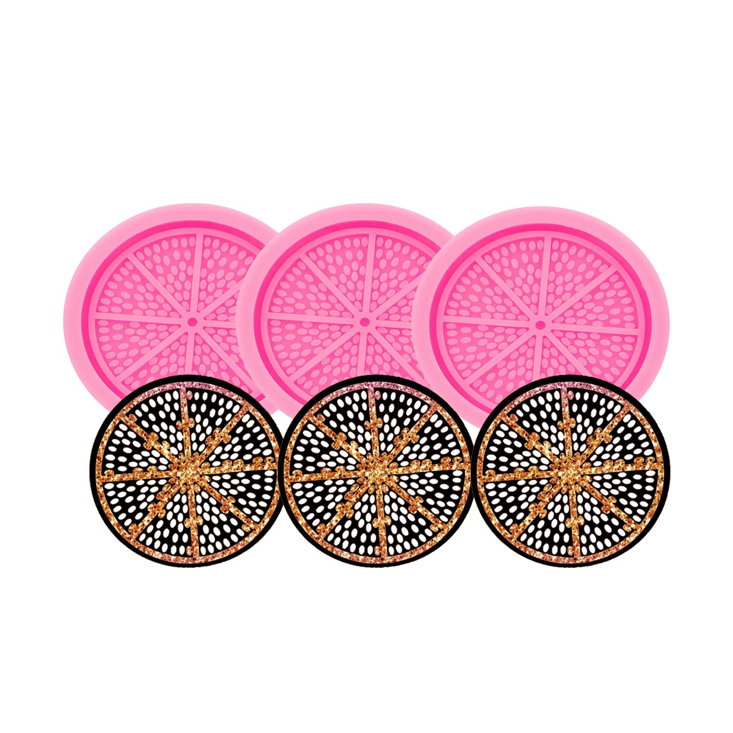 3pc Marijuana Silicone Keychain Mold, Pot Leaf Hemp Resin Epoxy Molds with 10Pc Key Ring (DY0156+DY0156+DY0156+PJ)