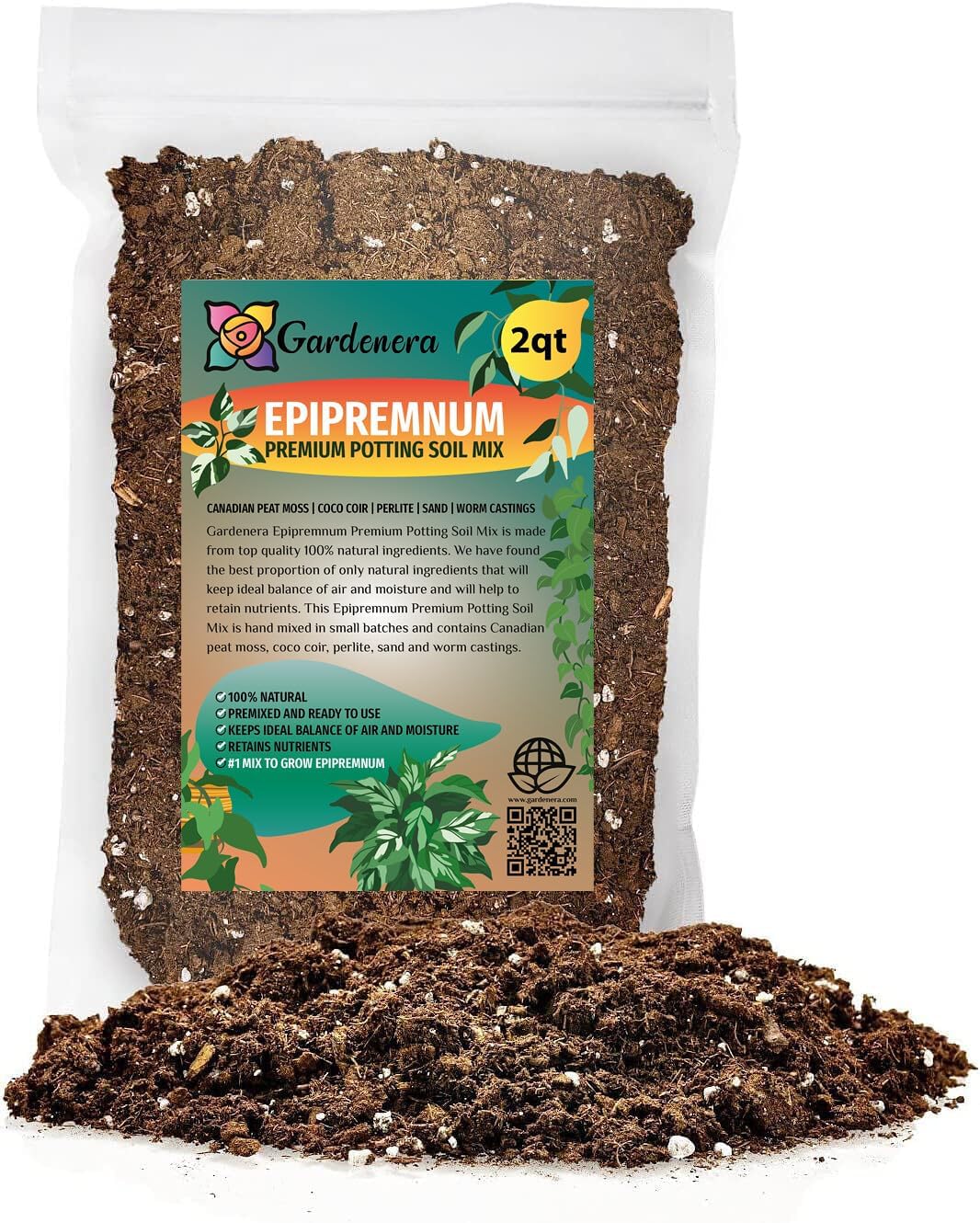 Premium JUST-ADD-Water Potting Soil Mix - Optimal Nutrient-Rich Blend for Thriving and HIGH-Yield Herbal Plants - 3 Quart
