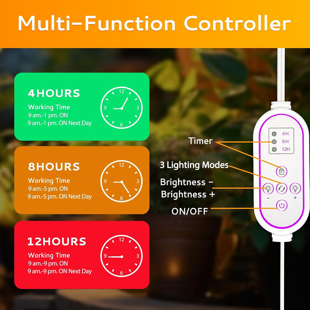 420 LED Grow Lights for Indoor Plants Full Spectrum, LED Plant Light with Stand, Adjustable Height, Plant Grow Lights with Auto 4/8/12/H Timer for Indoor Tall Plants. (420 LEDs)