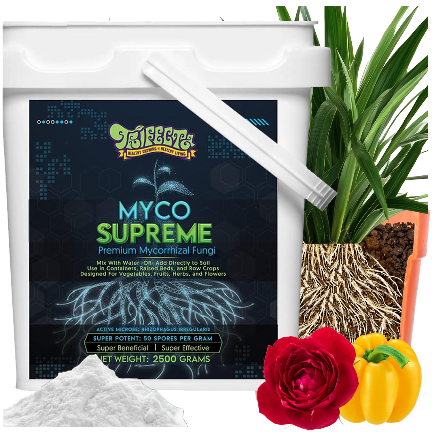 Trifecta Myco Supreme Root Stimulator | 2 oz | Ultra-Concentrated Mycorrhizal Fungi | Supports Strong Roots And Living Soil | For Trees, Roses, Flowers And Plants