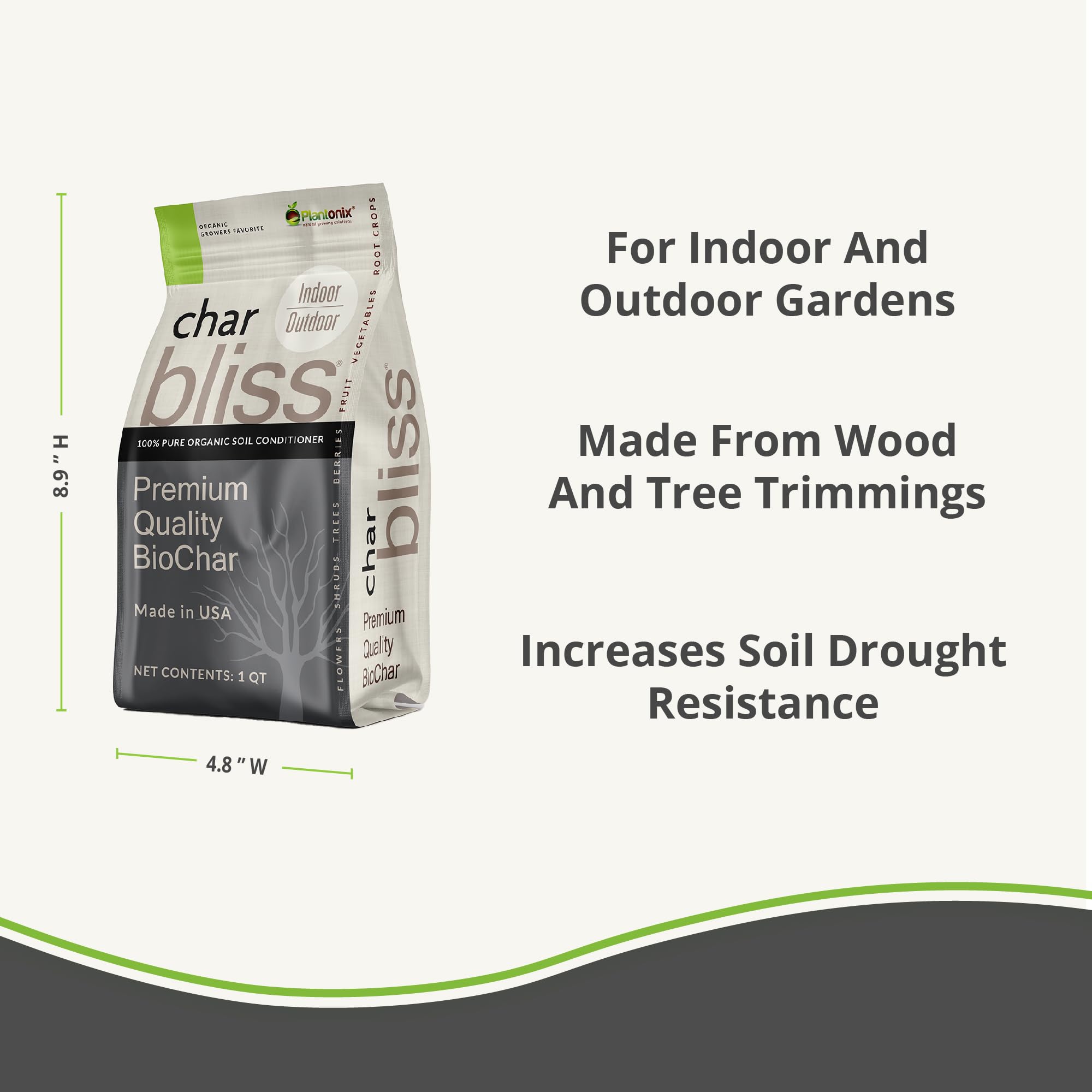 Coco Bliss (10lbs) - Organic Coco Coir for Plants - OMRI-Listed Coco Coir Brick for Garden Soil & Potting Mixes - Coconut Fiber Substrate Mixes with Potting Soil for Indoor Plants & Outdoor Plants
