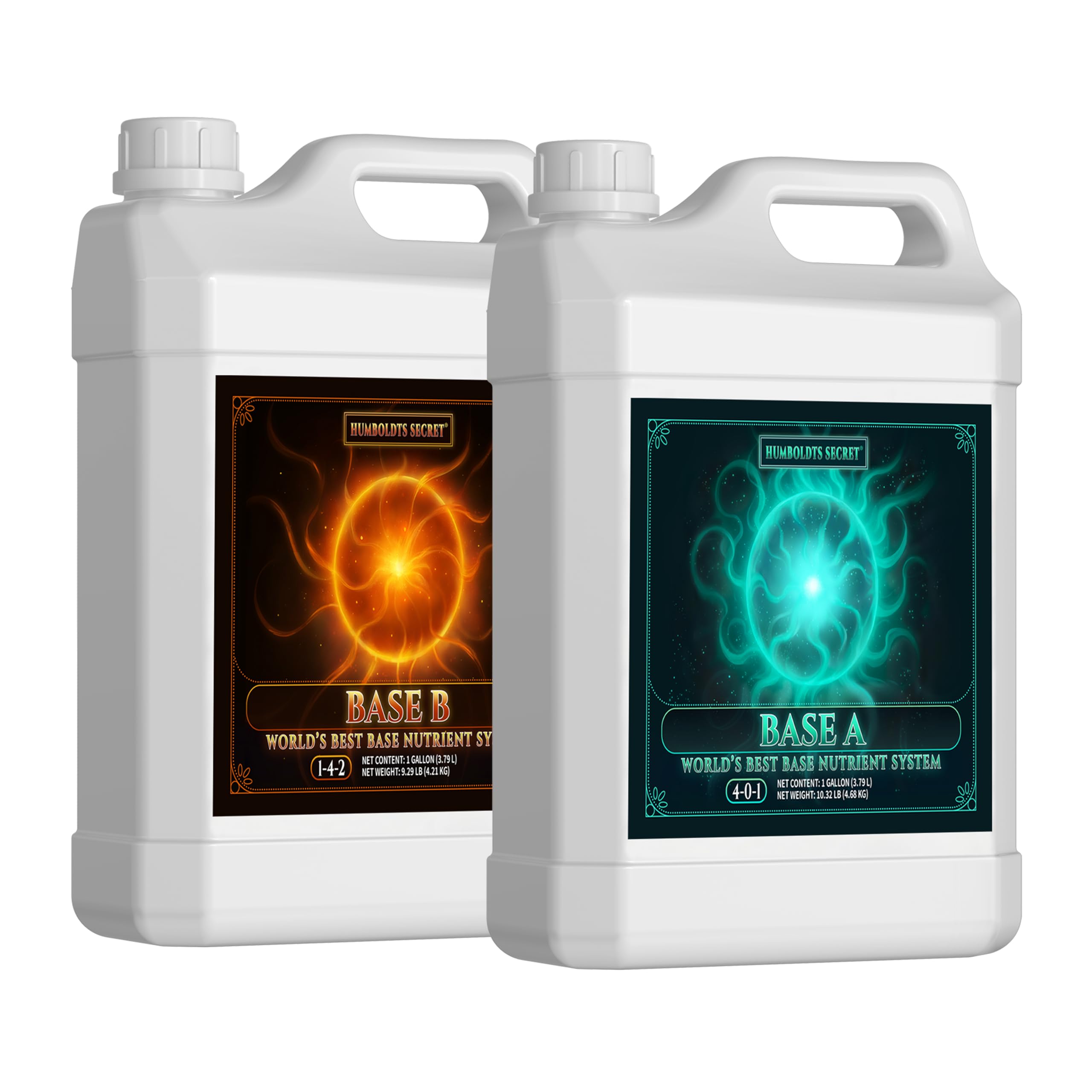 Humboldts Secret Base A & B Liquid Hydroponic Fertilizer | Complete Hydroponic Nutrients for Indoor and Outdoor Plants | Supports Healthy Vegetative Growth and Flowering Stage | 8 Ounce Set