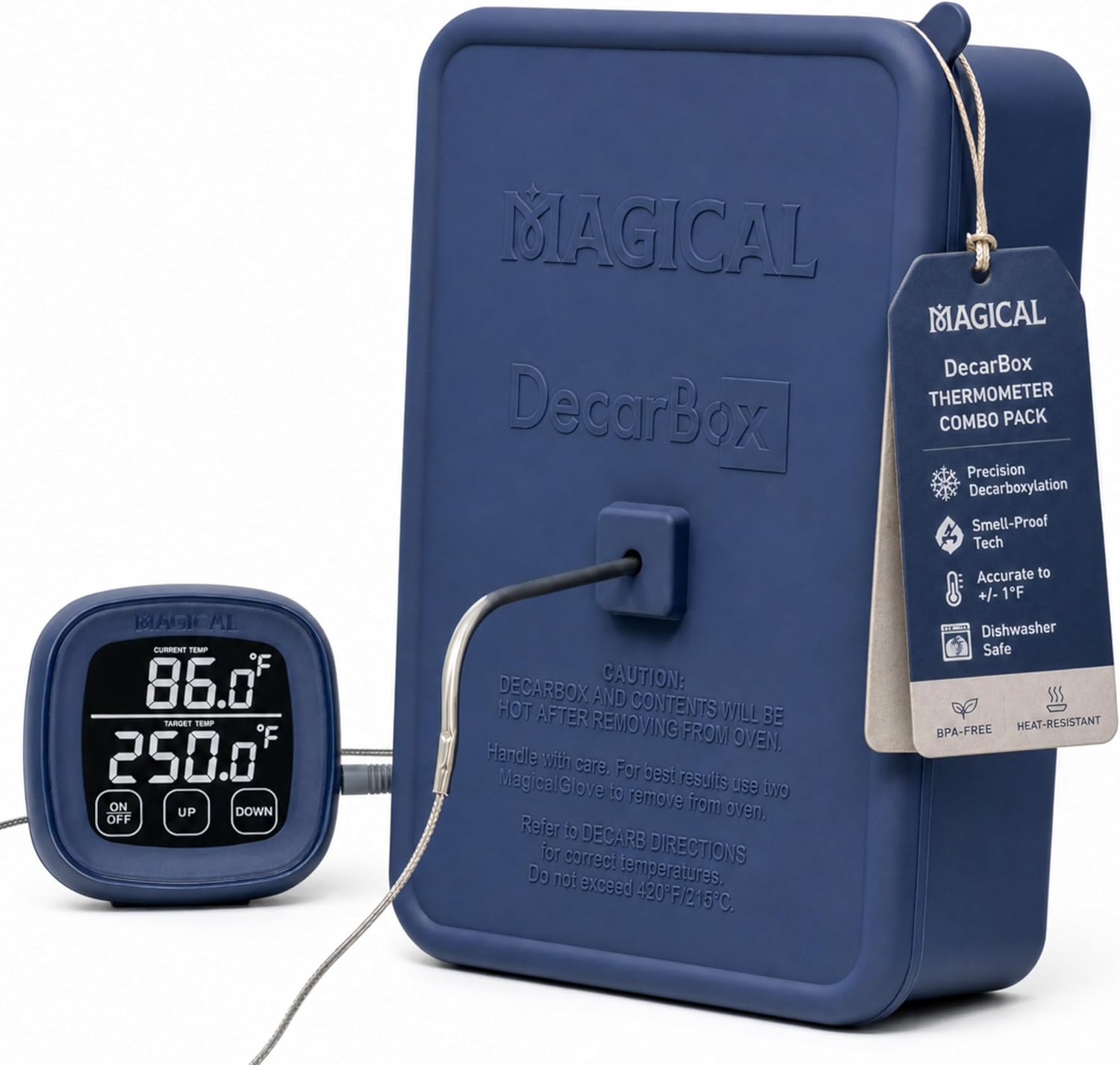 Magical Butter DecarBox Thermometer Combo - Oven-Safe Silicone Container