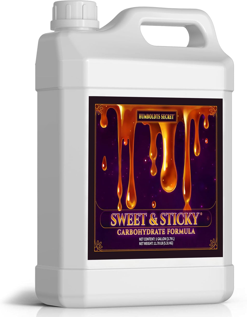Humboldts Secret Sweet & Sticky Carbohydrate and Saccharide Plant Energy Additive | Indoor and Outdoor Plant Nutrients Enhancer for Growth and Aroma | Boosts Flavor and Development | 1 Gallon