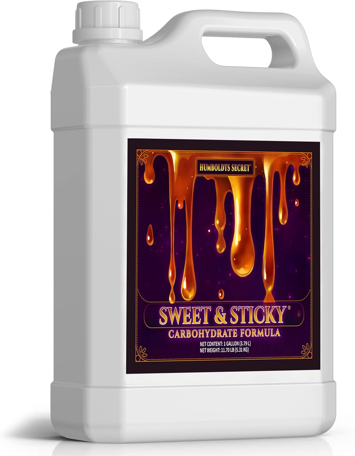 Humboldts Secret Sweet & Sticky Carbohydrate and Saccharide Plant Energy Additive | Indoor and Outdoor Plant Nutrients Enhancer for Growth and Aroma | Boosts Flavor and Development | 1 Gallon