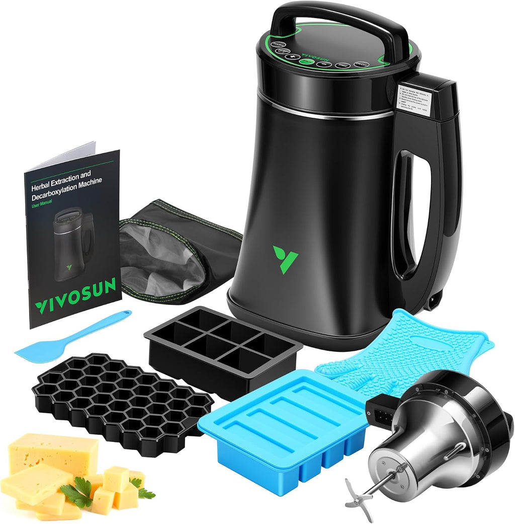 VIVOSUN Herbal Decarboxylation and Infusion Machine | Botanical Extractor and Infuser for Making Butter, Oil, and Tinctures, Includes Recipes and Complete Accessories