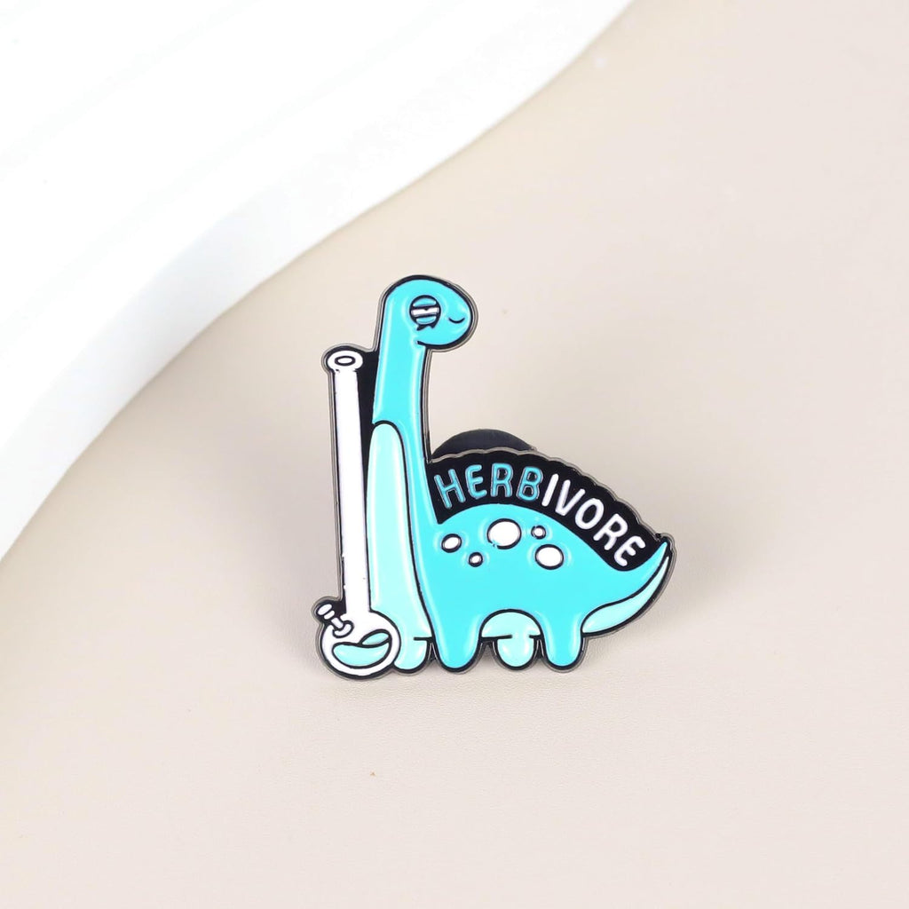 Herbivore Enamel Pin, Funny Smoking Cannabis Stoner Lapel Pin, Weed Addict Brooches, Marijuana Lover Badge Brooch, 420 Smoker Badges, Funny Gift For Smoking Lover, Cute Stoner Gift