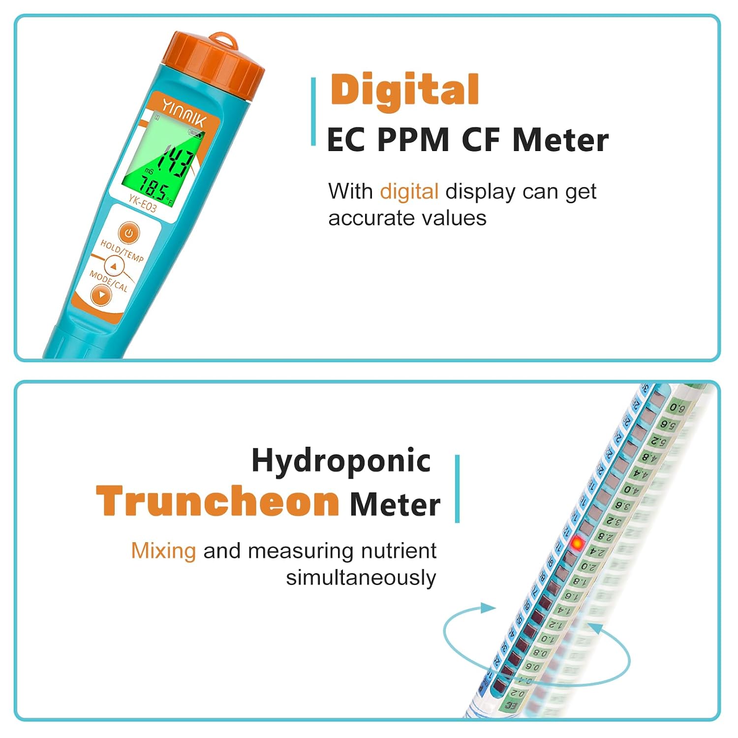 pH Meter for Hydroponics PPM EC Meter for Plant Nutrients Simultaneous Measurement of pH Conductivity TDS Temperature for Reservoir Tank Water DWC Aeroponic Garden Indoor Outdoor Growing