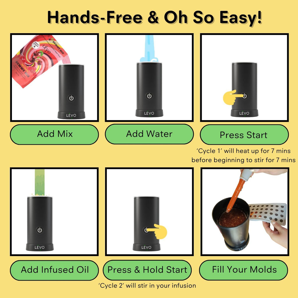 LEVO Gummy Candy Mixer - Hands-Free Infused Edible Mixer & Potent Gummy Candy Maker