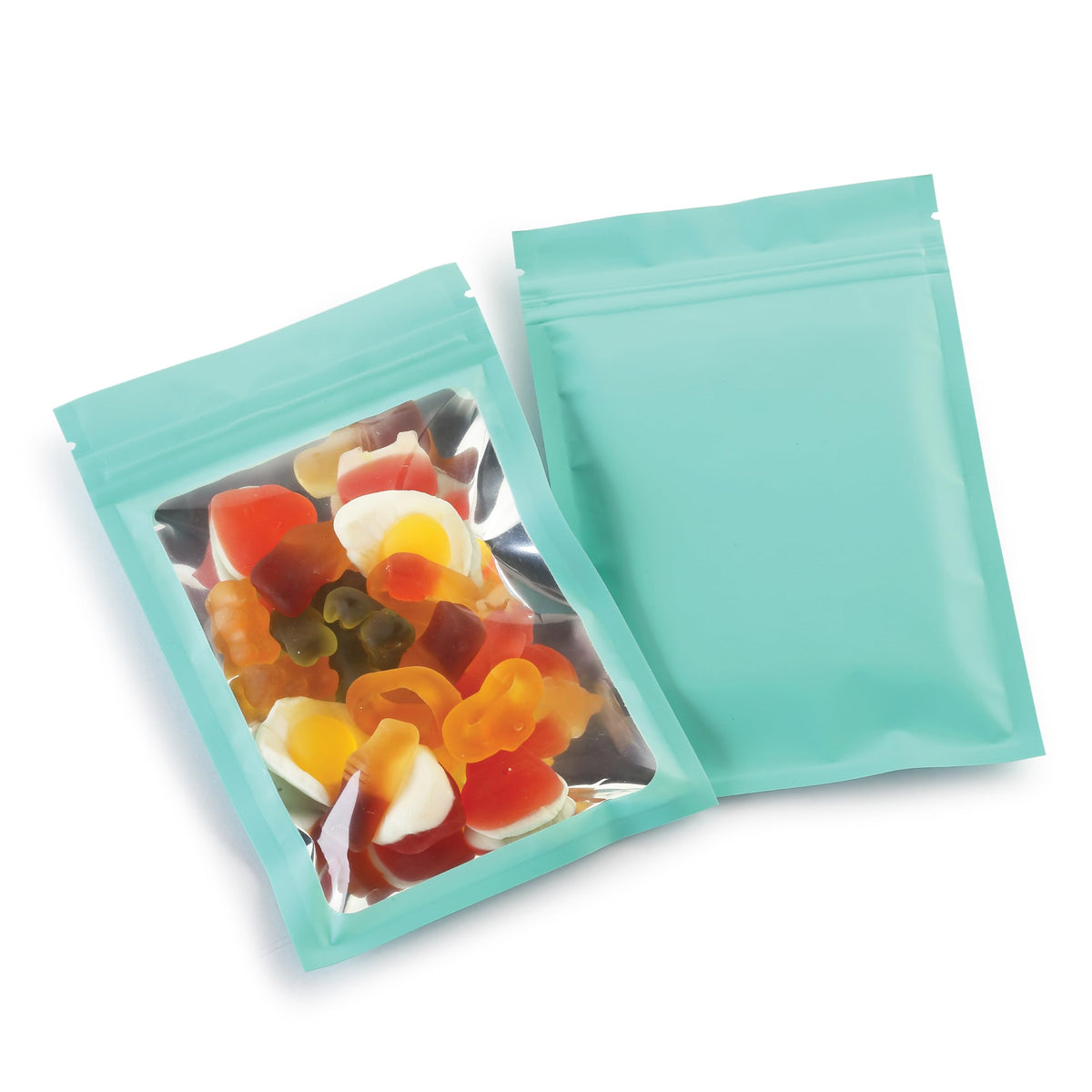 Mylar Bags with Zipper Seal 4 x 6" | 100 Bags | Black | Resealable Heat Seal Bags for Candy and Food Packaging, Medications and Vitamins | For Liquid and Solids (Black, 4" x 6")