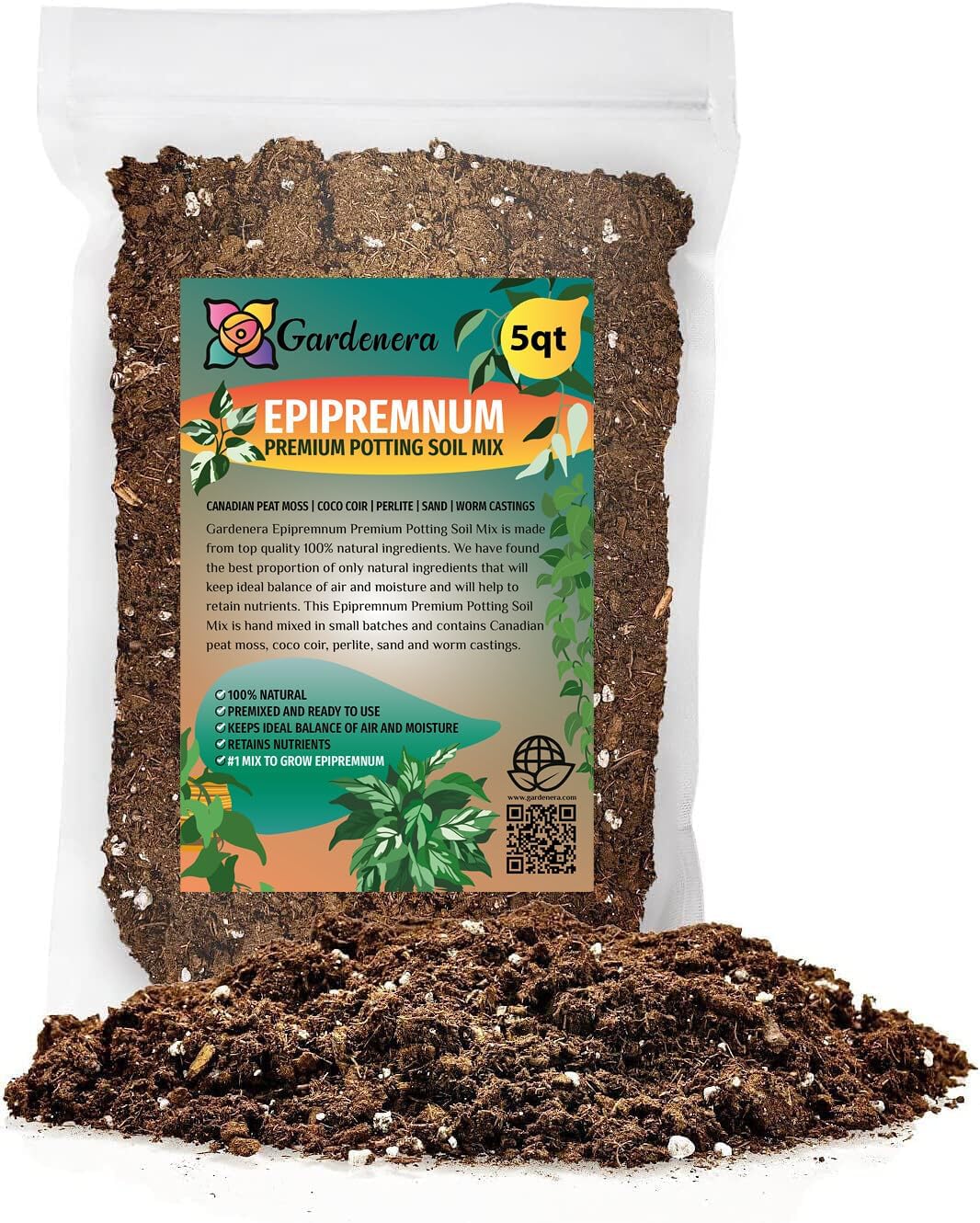 Premium JUST-ADD-Water Potting Soil Mix - Optimal Nutrient-Rich Blend for Thriving and HIGH-Yield Herbal Plants - 3 Quart