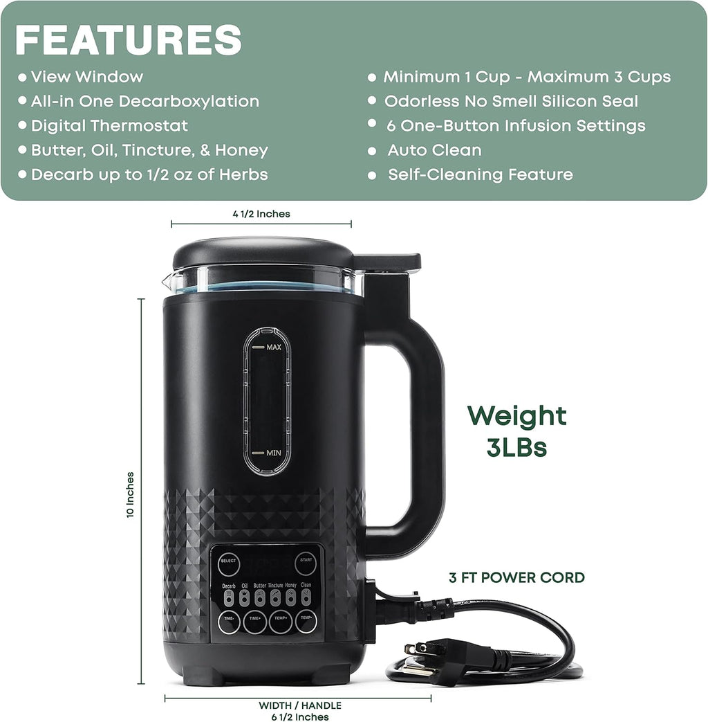 HELLO HIGH Herbal Infusion & Decarboxylator for Butter, Oil & Tinctures