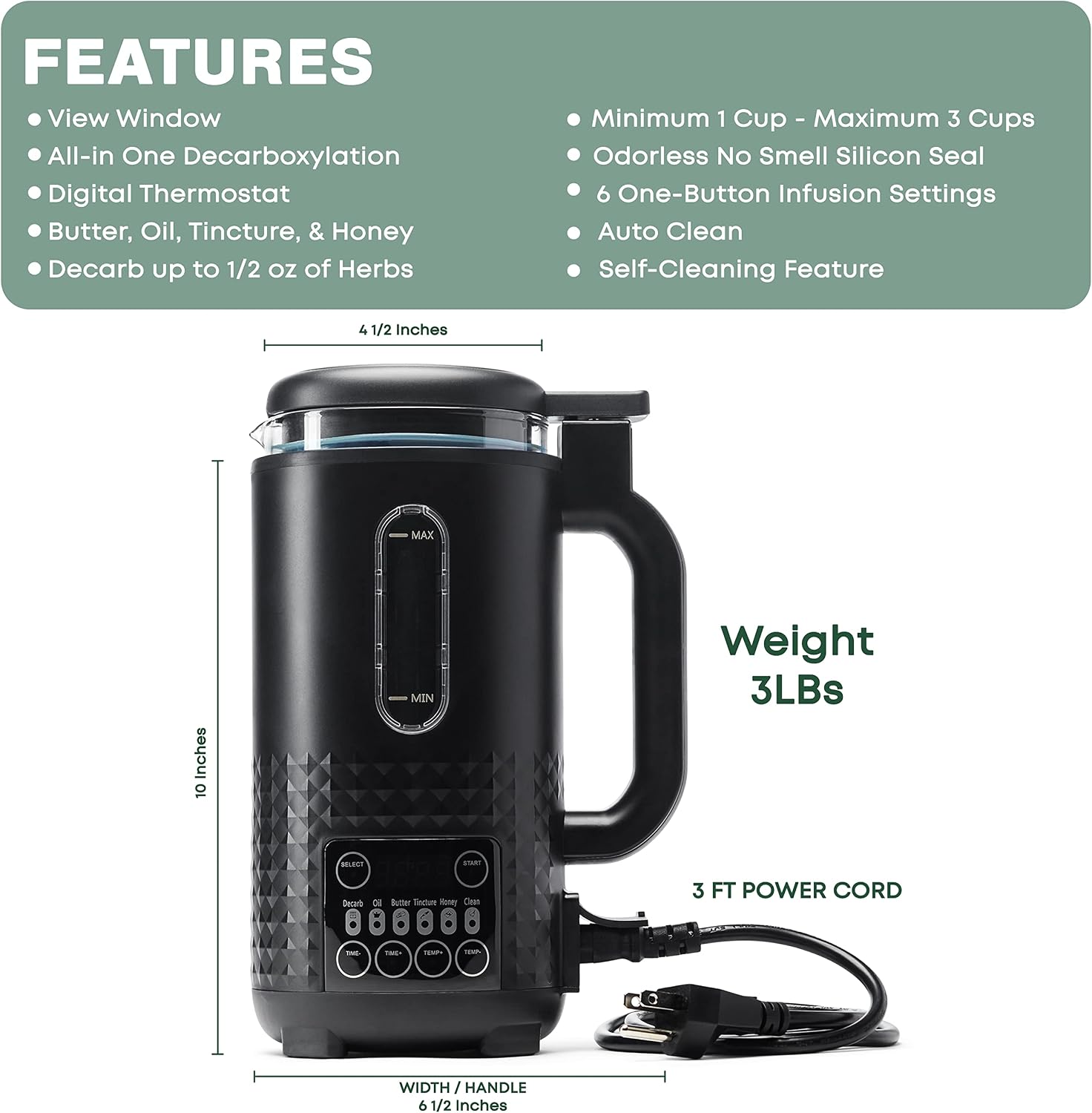 HELLO HIGH Herbal Infusion & Decarboxylator for Butter, Oil & Tinctures