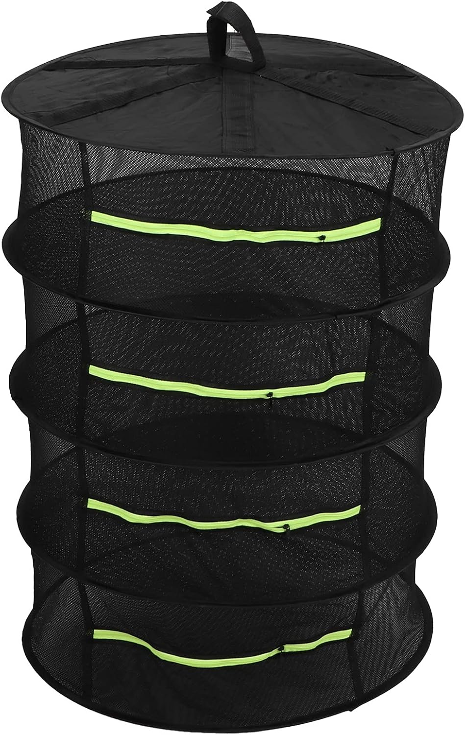 4 Layer Herbs Drying Rack, Polyester Good Airtightness Foldable Drying Rack, Hanging Multi‑Purpose Drying Tent with Zippers, for Courtyards, Ceilings, Growing