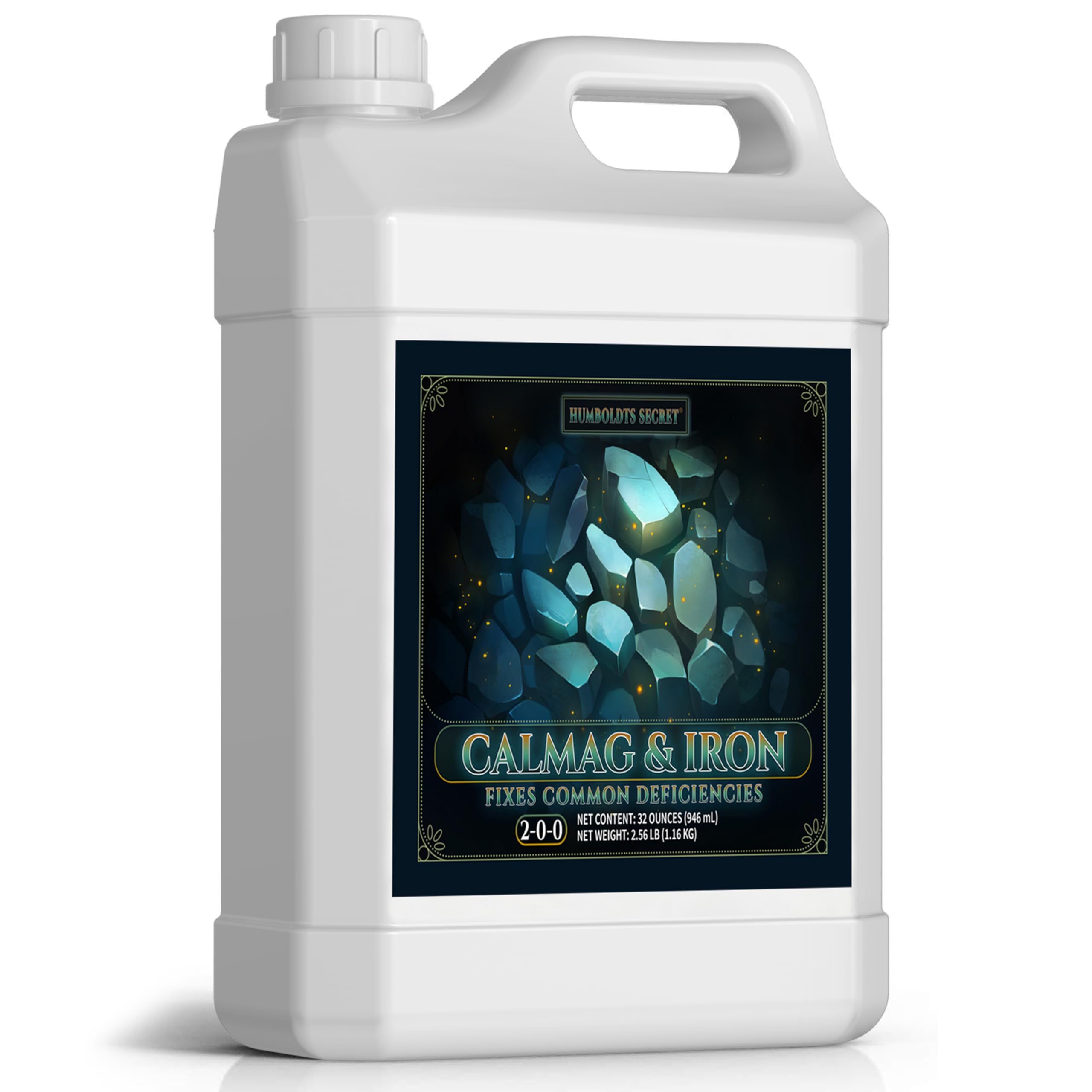 Humboldts Secret CalMag & Iron | Calcium, Magnesium & Chelated Iron Nutrient Fertilizer | Hydroponic Supplies for Vegetative & Flowering Growth in Soil, Coco, Hydroponics or RO Water | 8 Ounce