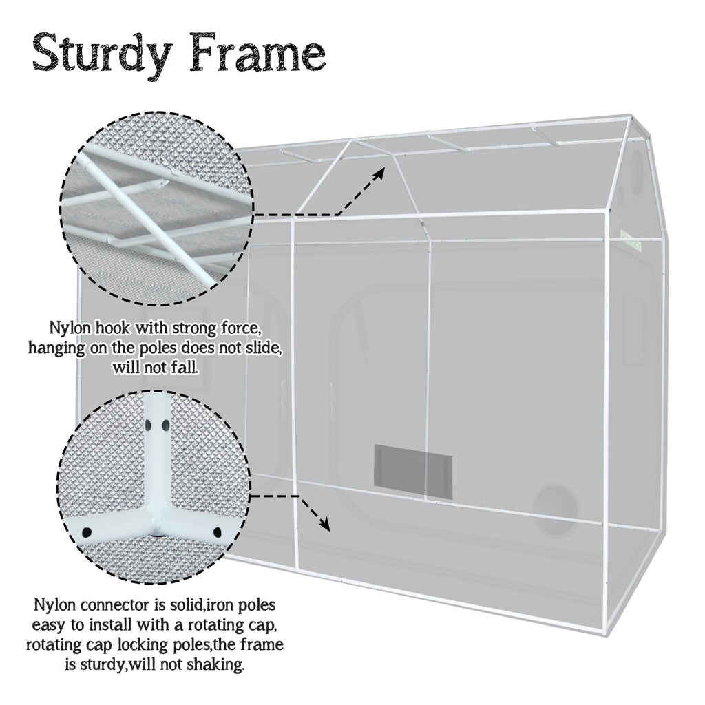 zazzy 3'X3' Grow Tent 32"x32"x63", High Reflective Mylar Growing Tent | Observation Window, Removable Floor Tray and Tool Bag for Planting Indoor Fruit Flower Veg
