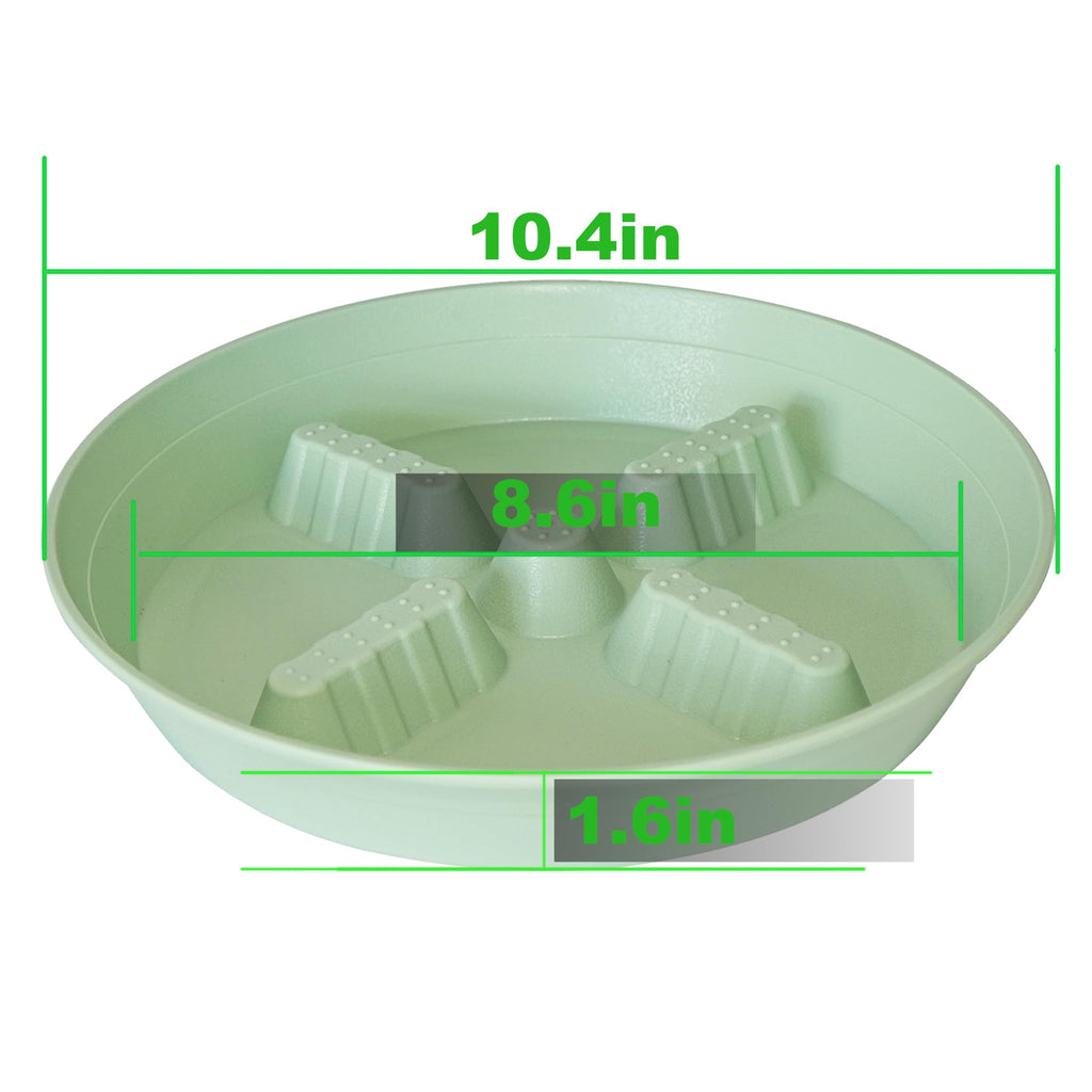 4 Pack Plant Saucer 8 inch, 10 12 14 17 inch, Plant Stand Plastic Plant Saucers for Indoors Outdoor, Heavy Duty Flower Planter Drip Trays for Pots, Pot Saucers for Plants, Grow Bags Saucers