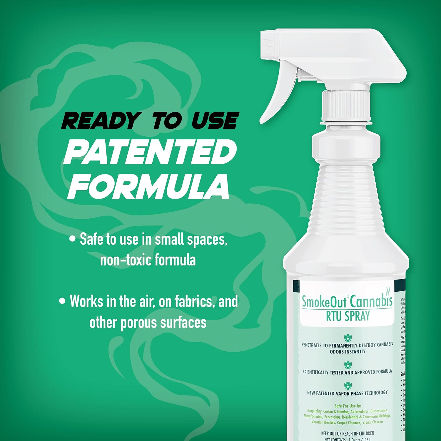 SmokeOut - Commercial Strength Cannabis Odor Eliminator - Neutralizer, Deodorizer, Odor Remover (32 ounce)