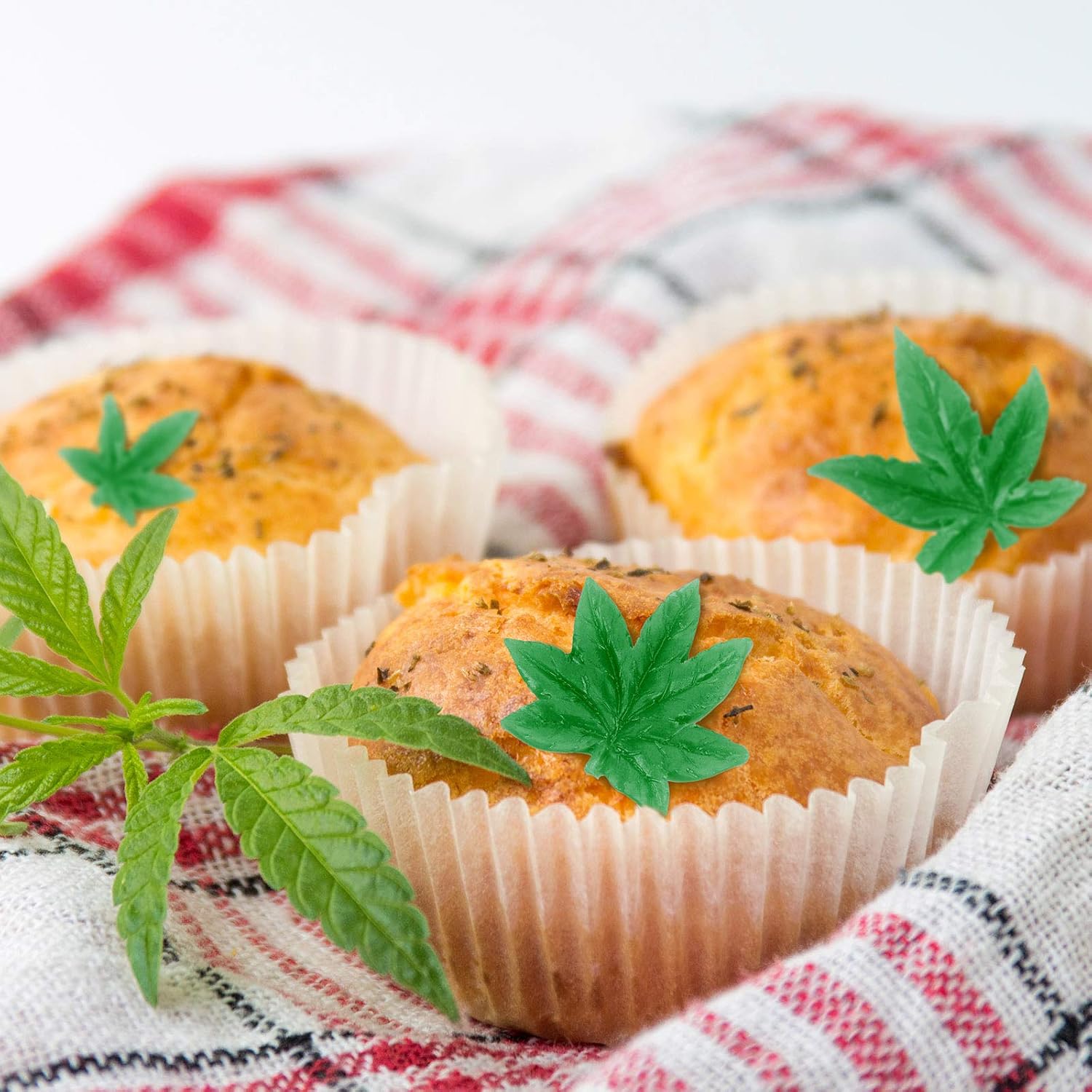 Patelai 2 Pieces Weed Leaf Cake Mold Pot Leaves Silicone Mold for Weed Leaf Theme Cake Decoration, Chocolate Gummy Candy Brownies Polymer Clay Cookie Sugar Craft(Gray)