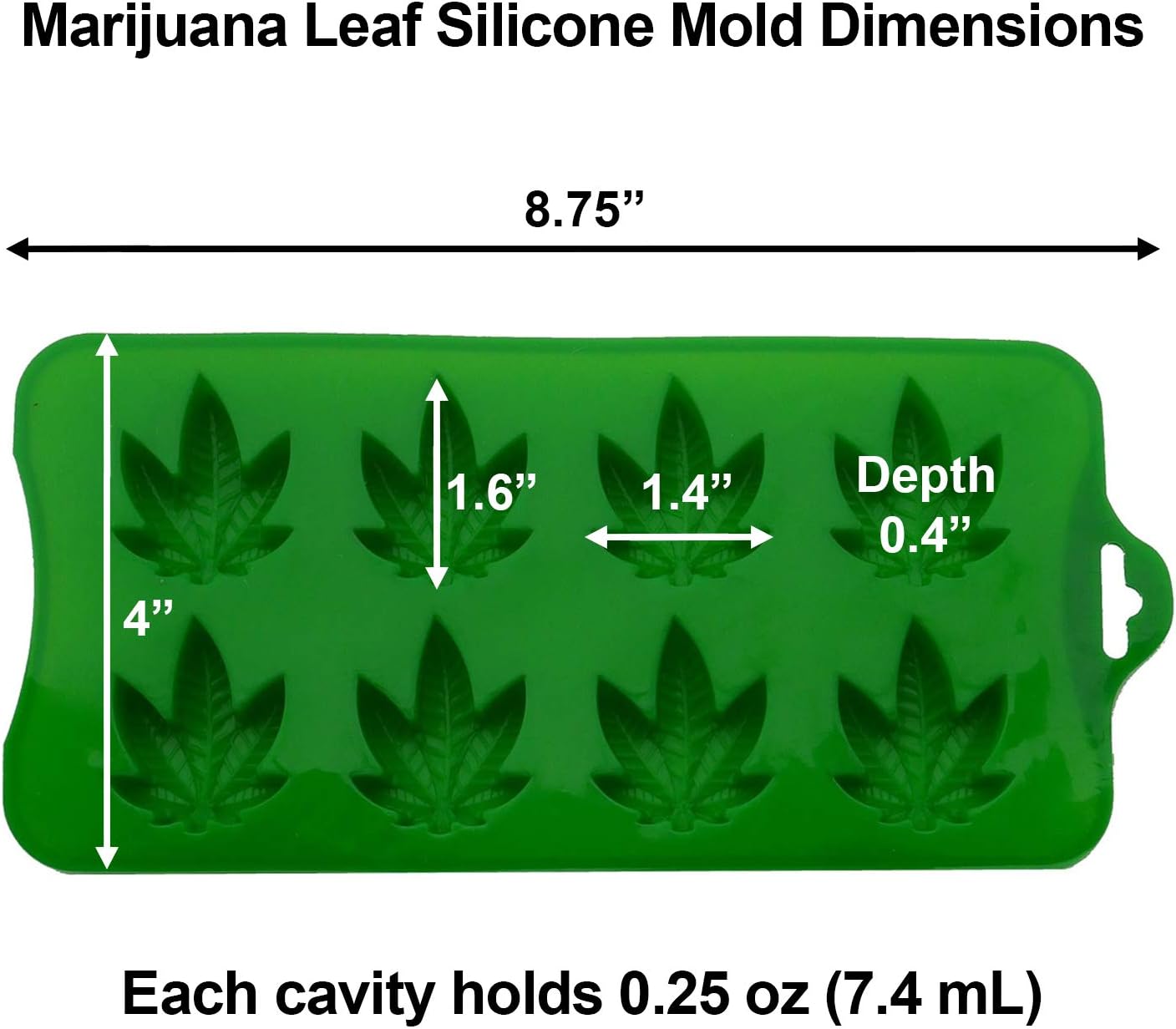Marijuana Pot Leaf Silicone Candy Mold Trays for Chocolate Cupcake Toppers Gummies Ice Soap Butter Molds Small Brownies or Party Novelty Gift, 2 Pack