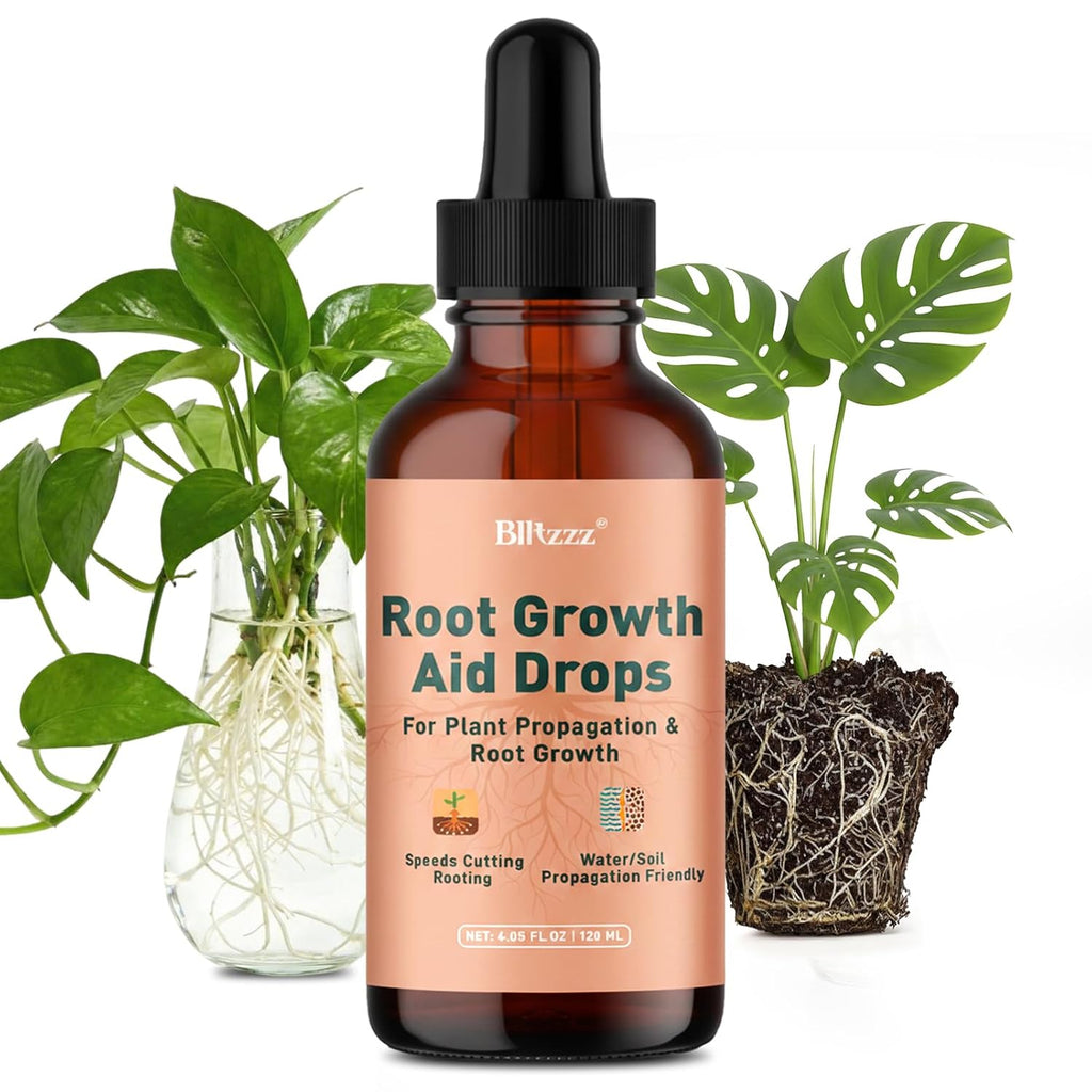 Root Drops - Liquid Rooting Hormone for Cuttings- Fast Growth Propagation Drops | Less Shock in Water/Soil/LECA/Moss | Fits Pothos, Monstera, Philodendron & All Houseplants (4 oz) (1)