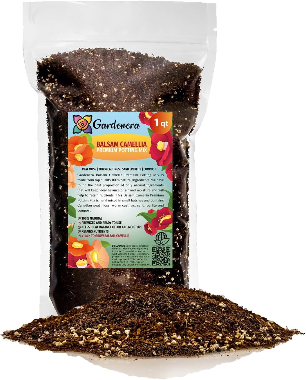 Premium JUST-ADD-Water Potting Soil Mix - Optimal Nutrient-Rich Blend for Thriving and HIGH-Yield Herbal Plants - 3 Quart