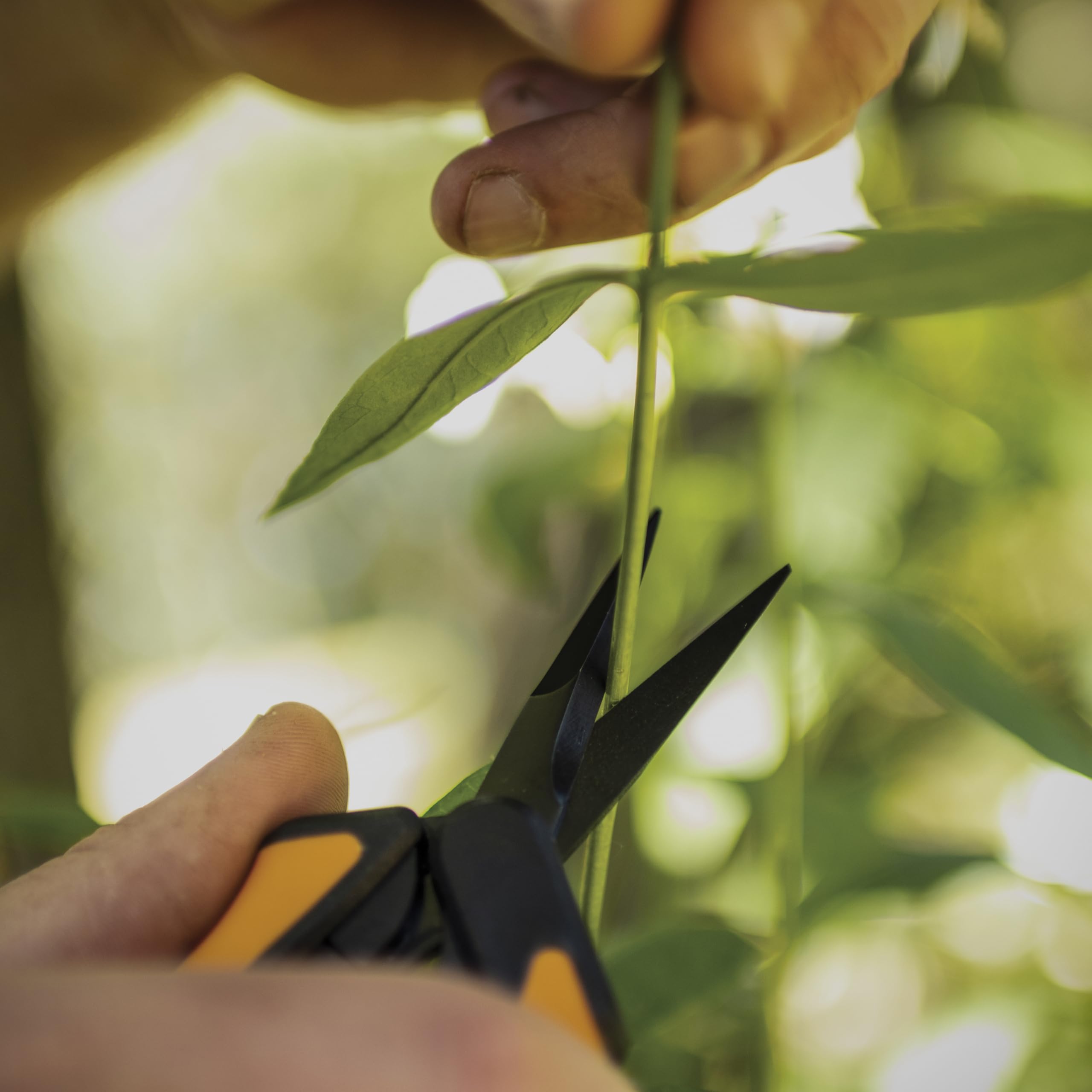 Fiskars 6" Non-Stick Pruning Snips, Resin-Resistant Garden Scissors