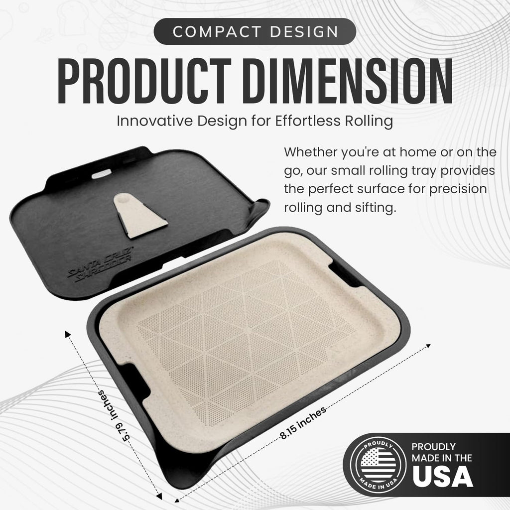 Santa Cruz Shredder Tray Kit With Spout For Easy Filling Smooth Rounded Edges - Small (Purple)