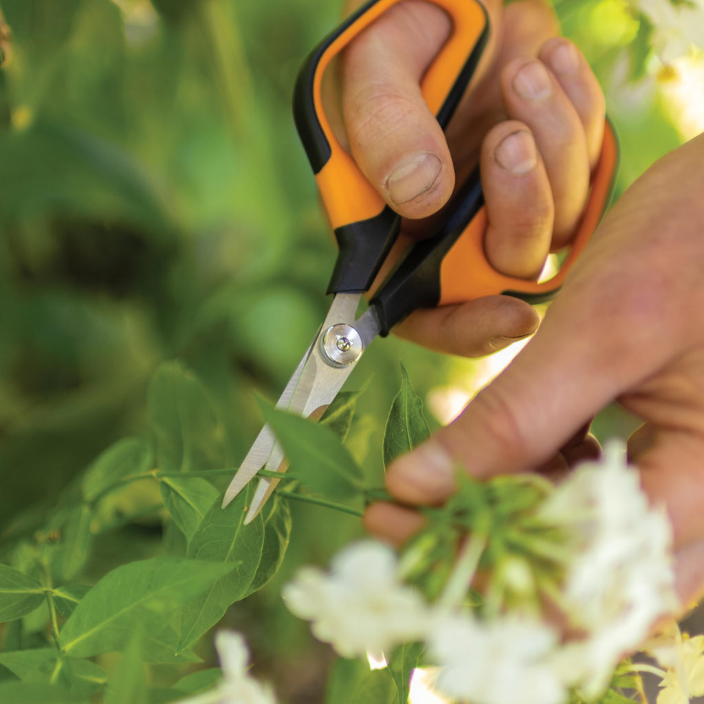 Fiskars 6" Non-Stick Pruning Snips, Resin-Resistant Garden Scissors