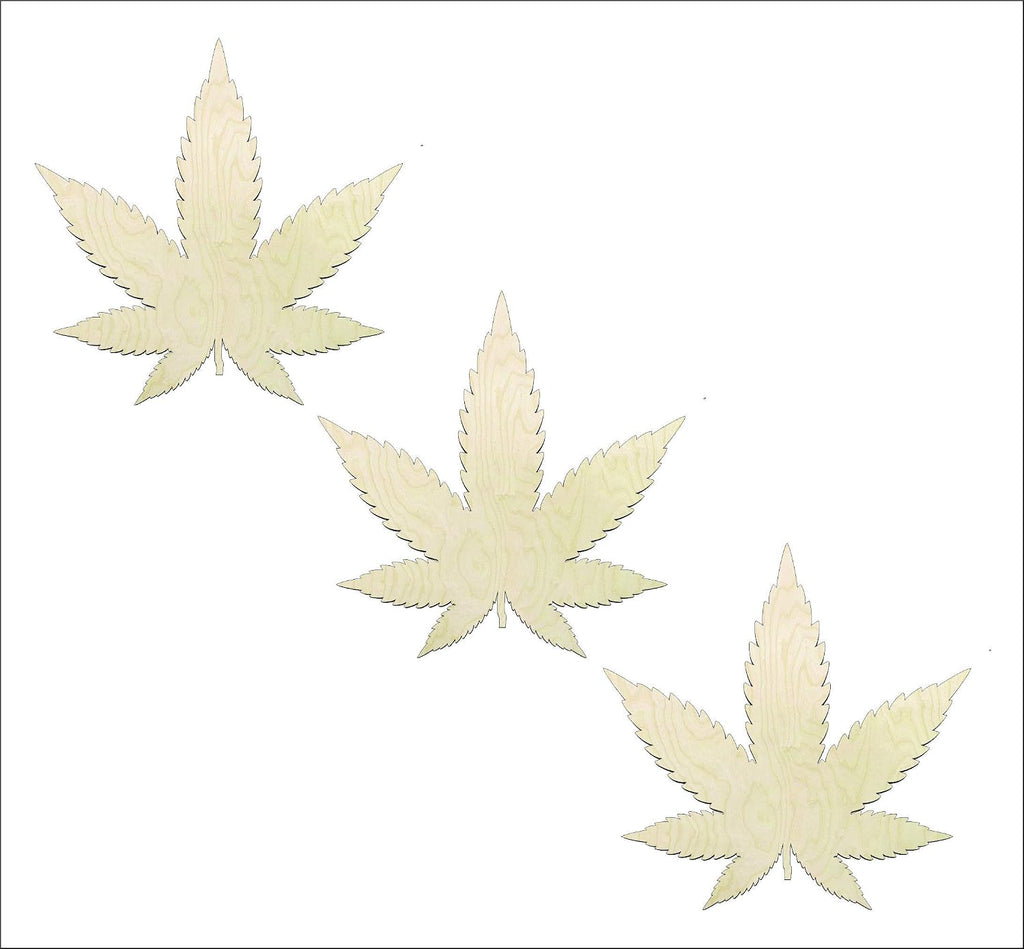 DIY 6 inch Marijuana Leaf Wood Cutout | Weed Leaf, CBD , Unfinished, Sanded, Weed Leaf Shape