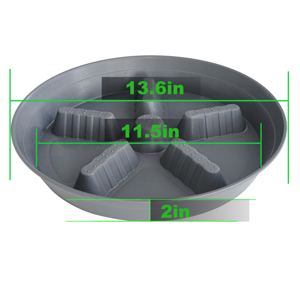4 Pack Plant Saucer 8 inch, 10 12 14 17 inch, Plant Stand Plastic Plant Saucers for Indoors Outdoor, Heavy Duty Flower Planter Drip Trays for Pots, Pot Saucers for Plants, Grow Bags Saucers