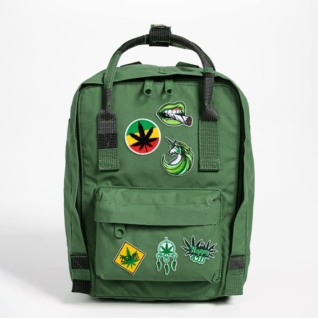 8Pcs Weed Iron on Patches Green Marijuana Leaves Pot Cannabis Smoking Happy 420 Have a Dope Sew on Embroidered Applique Repair Patch DIY Craft Accessories for Stoner Clothing Jacket Jeans Backpack Hat