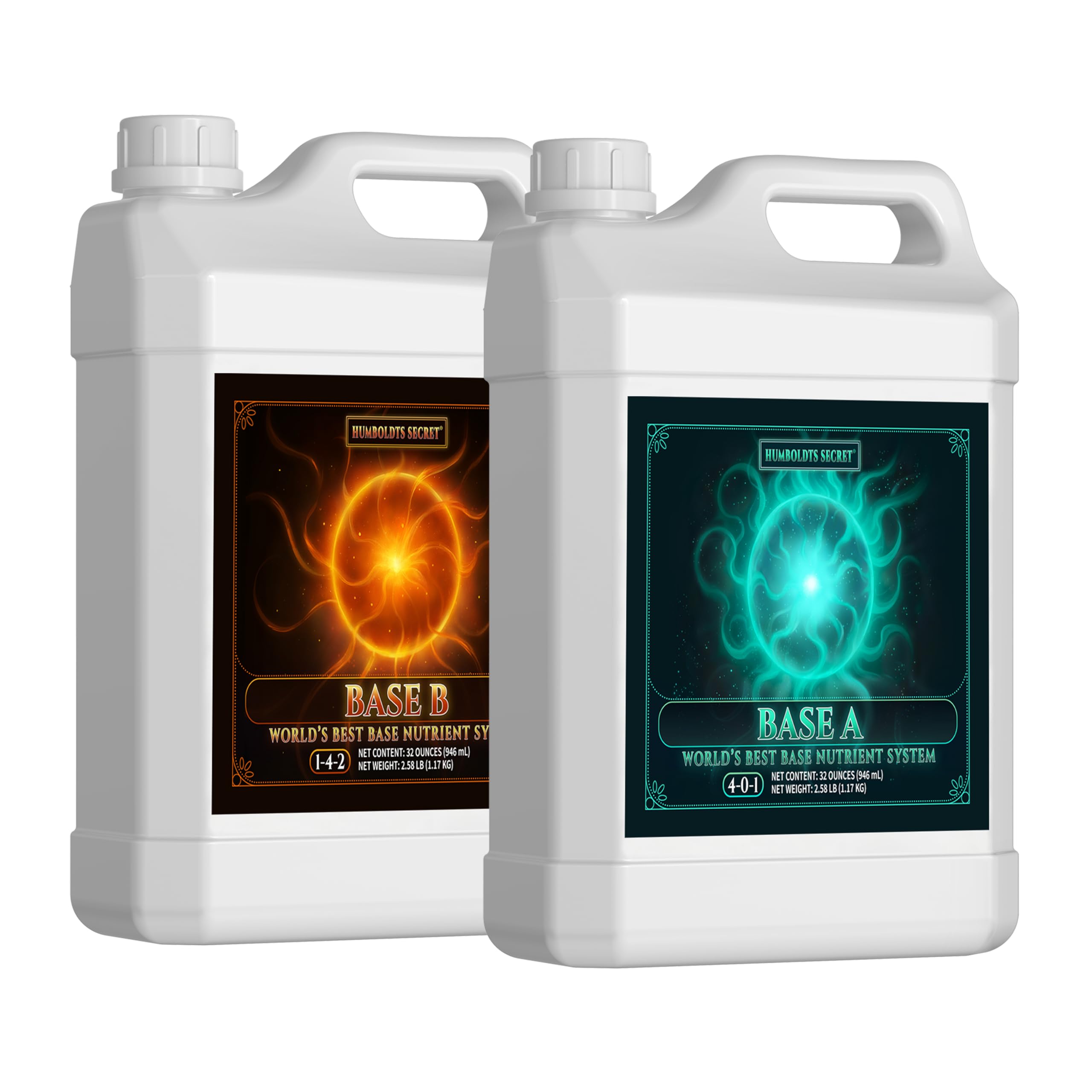 Humboldts Secret Base A & B Liquid Hydroponic Fertilizer | Complete Hydroponic Nutrients for Indoor and Outdoor Plants | Supports Healthy Vegetative Growth and Flowering Stage | 8 Ounce Set