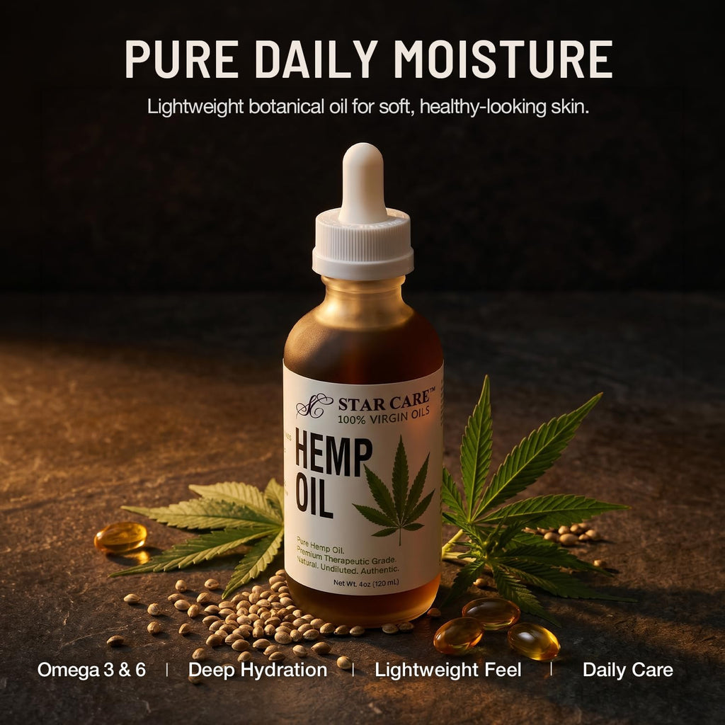 100% Virgin Hemp Oil Pure Cannabis Sativa Seed Oil for Face, Body, Hair, and Nails – Made in USA, 4oz (120ml)
