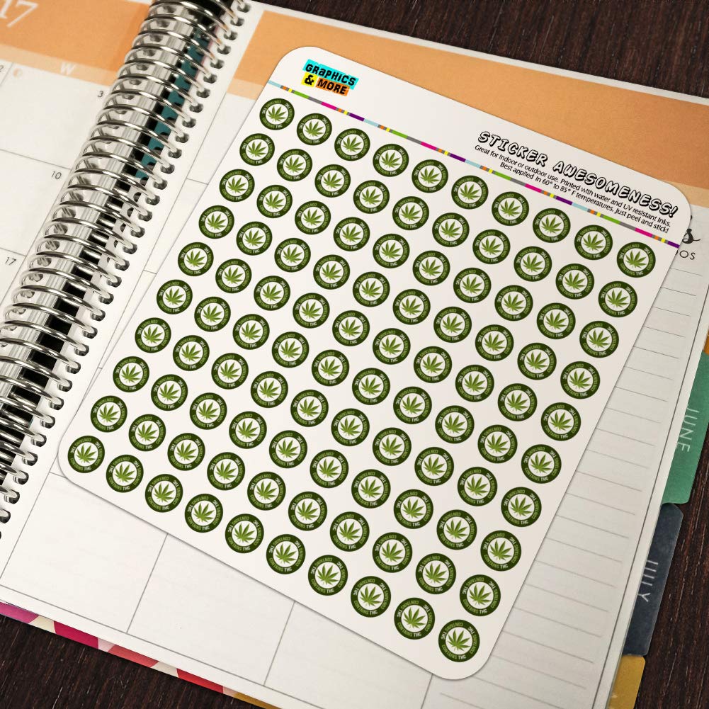 Contains THC Cannabis Marijuana Pot Planner Calendar Scrapbooking Crafting