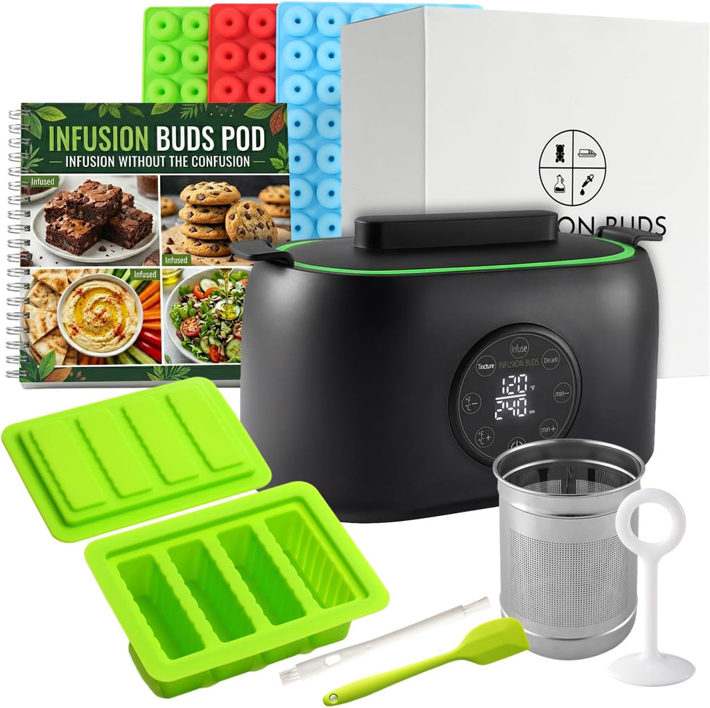 2-in-1 Herb Decarboxylator and Infuser, Oil Infuser & Butter Maker Machine | Magically Decarb Herbs, Infuse Butter Oil and Tinctures, - Complete Kit with Recipe Book & All Accessories, 3 Cups Capacity