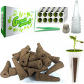 Seed Pods Kit for Hydroponics System, Includes 50 Grow Sponges, 50 Labels, 10 Grow Domes, 10 Grow Baskets and 1 Tweezers