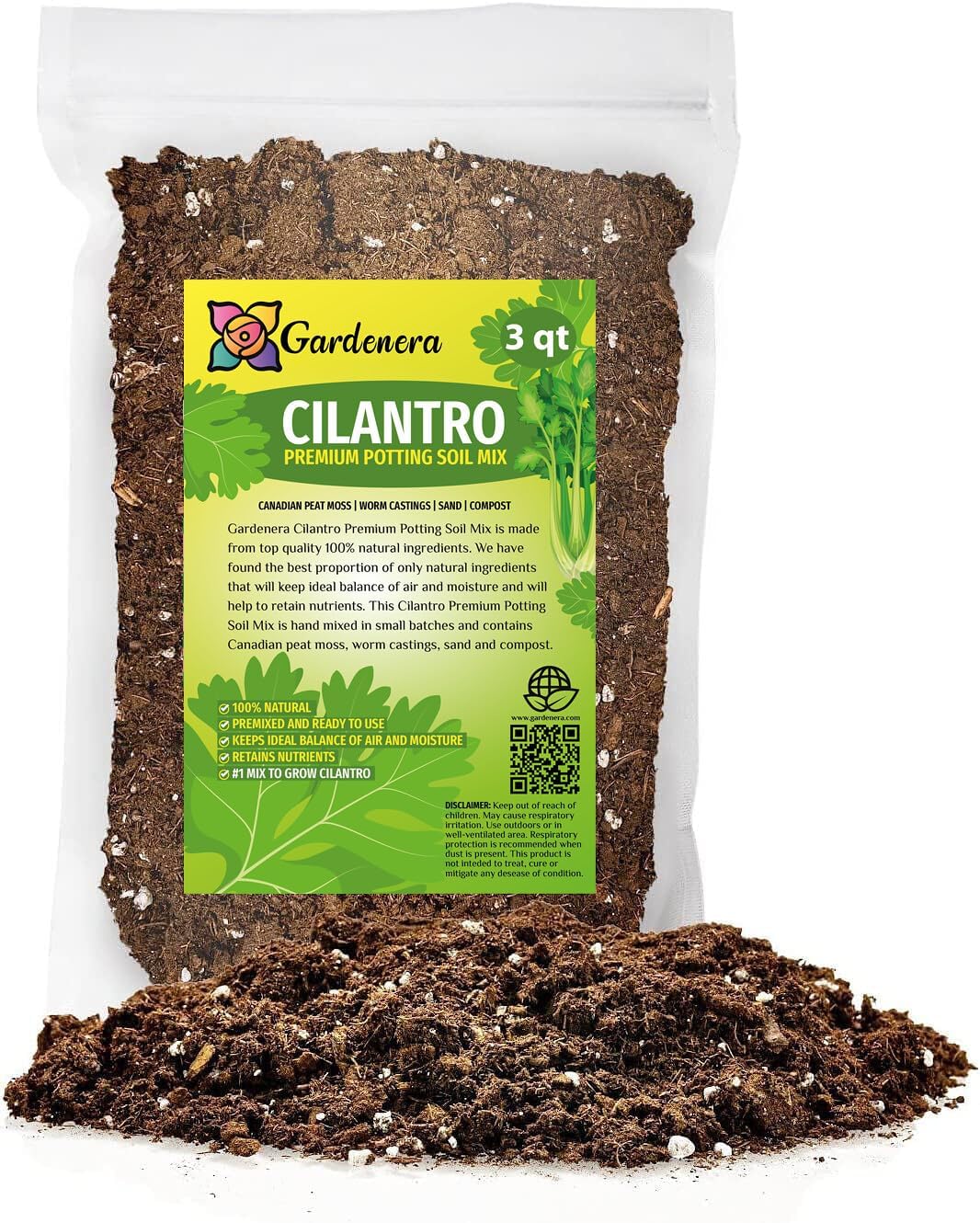 Premium JUST-ADD-Water Potting Soil Mix - Optimal Nutrient-Rich Blend for Thriving and HIGH-Yield Herbal Plants - 3 Quart