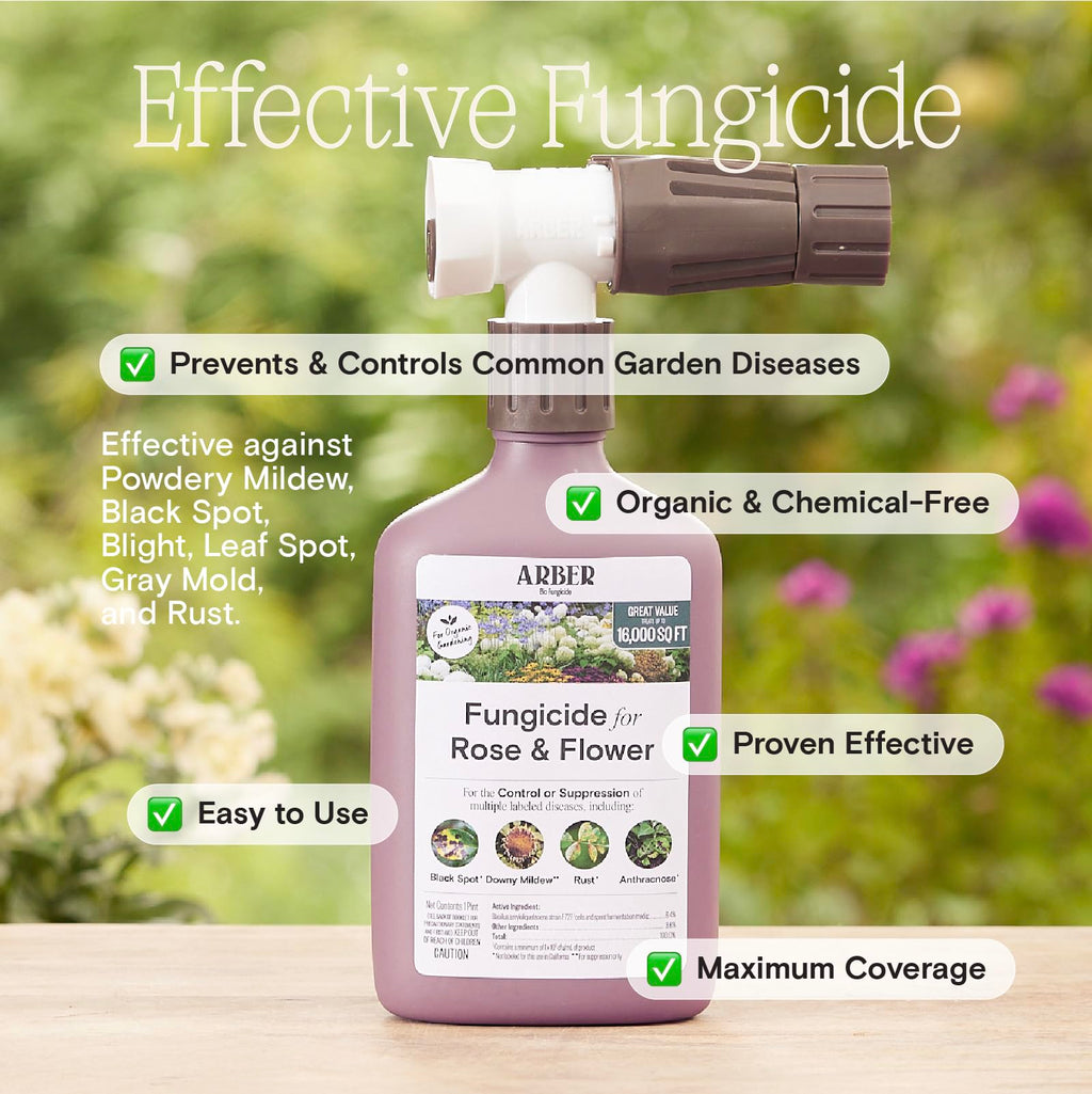 Organic Insecticide & Fungicide for Plants - Indoor/Outdoor, 16oz | Indoor and outdoor protection controls powdery mildew, spider mites, aphids, whiteflies, and fungus gnats