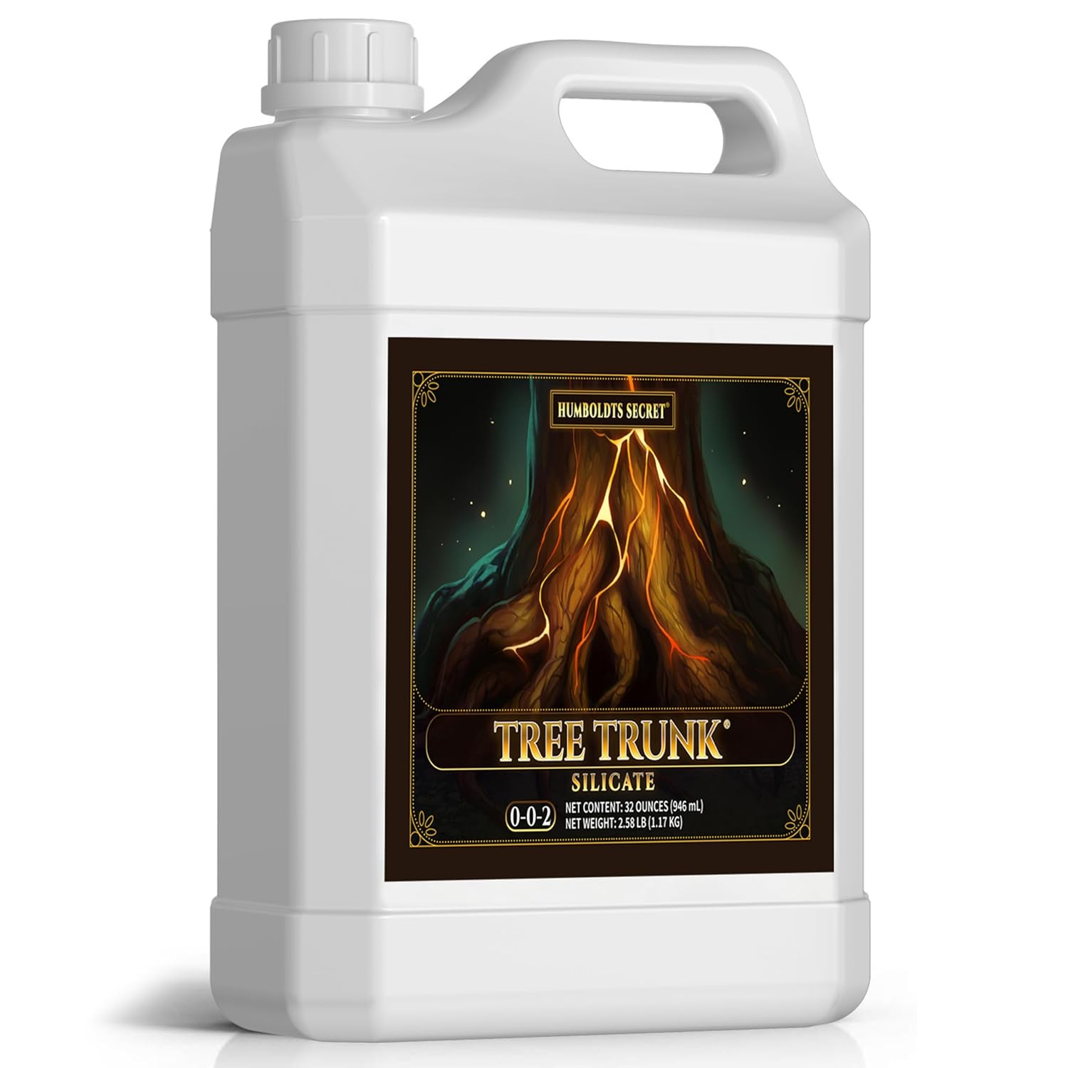 Humboldts Secret Tree Trunk | Potassium Silicate Additive | Liquid Fertilizer for Thicker Stalks, Stress Resistance & Branch Development | Indoor & Outdoor Plant Food, Hydroponic Nutrients, 32 Ounce
