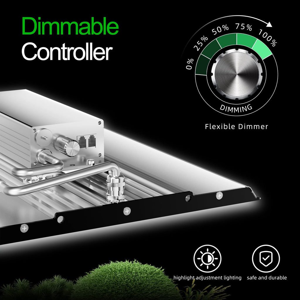 MA2000 LED Grow Lights for Seed Starting Vegetables Bloom, 200W Dimmable Daisy Chain, Grow Lights for Indoor Plants Full Spectrum for 2x4/4x4ft Coverage, Grow Tent, High Yield Cultivation