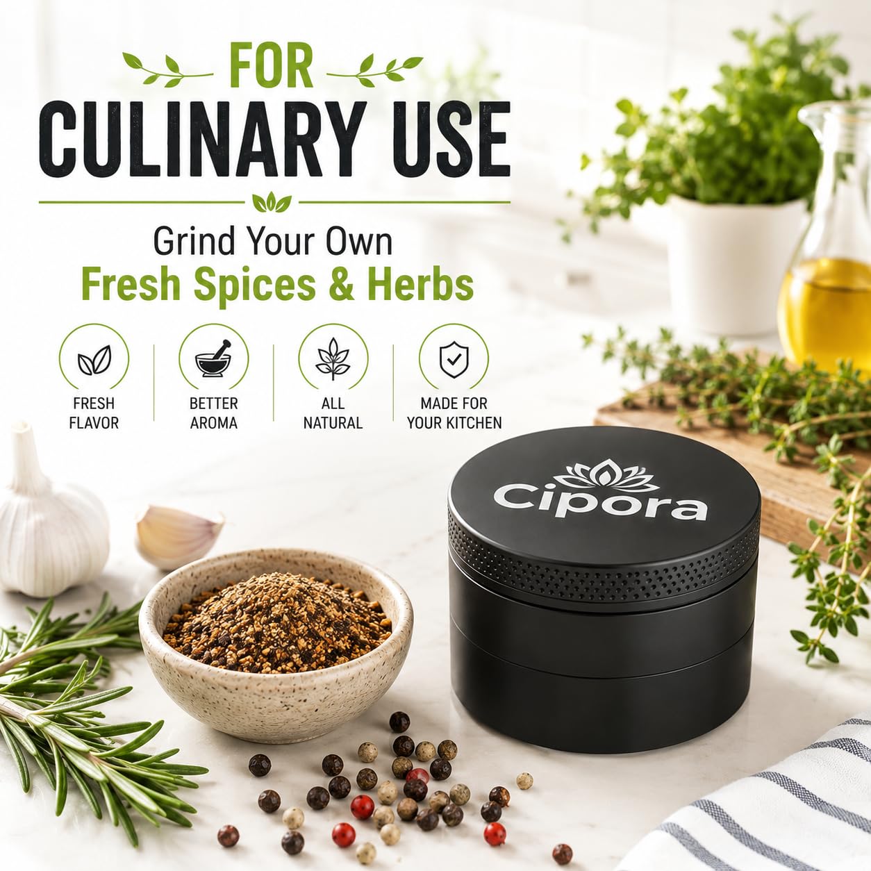 2.5" Manual Grinder (Silver)