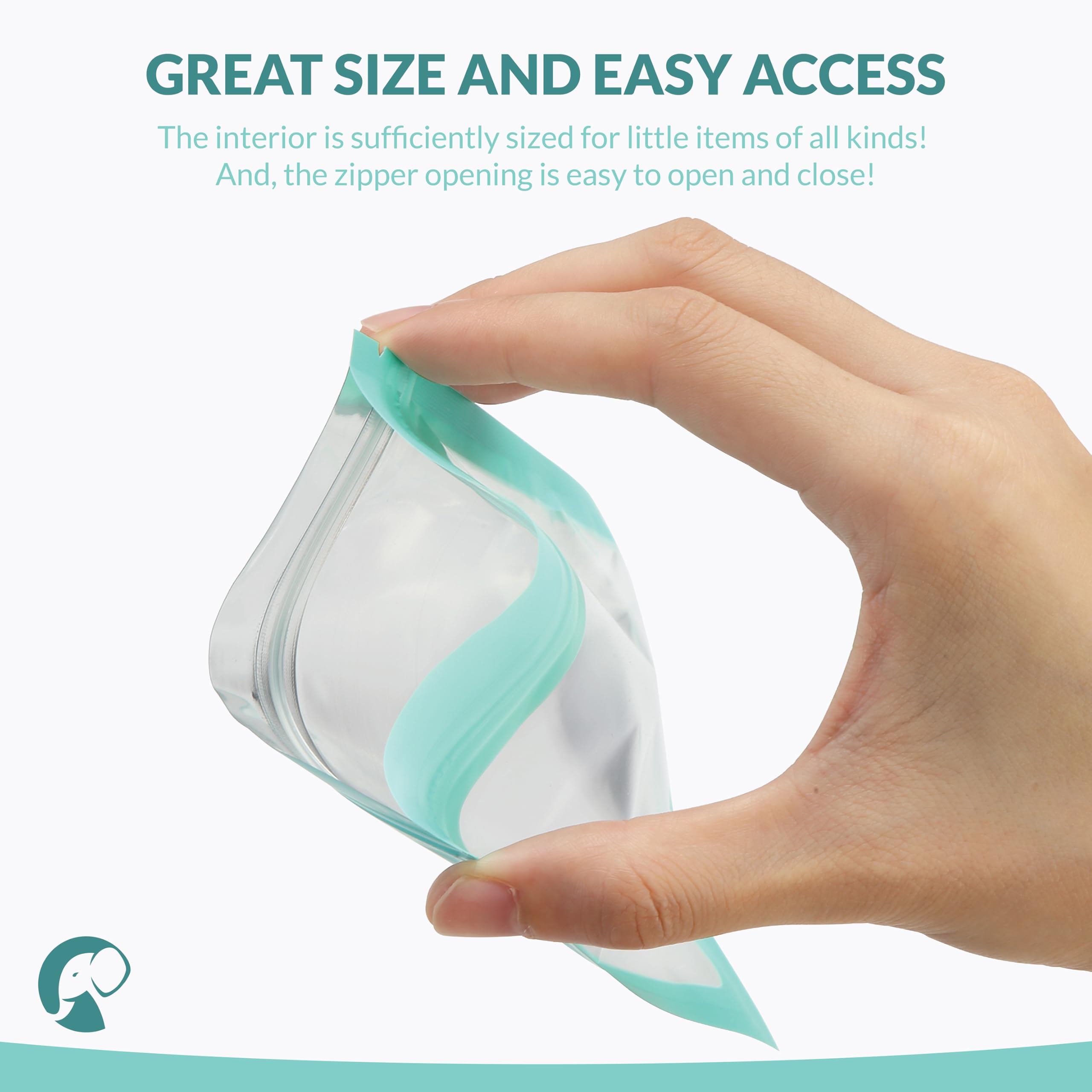 Mylar Bags with Zipper Seal 4 x 6" | 100 Bags | Black | Resealable Heat Seal Bags for Candy and Food Packaging, Medications and Vitamins | For Liquid and Solids (Black, 4" x 6")