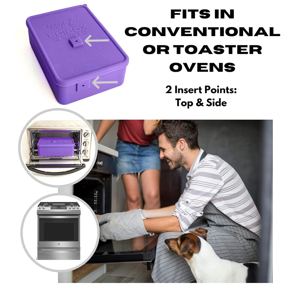 Decarboxylator Box for Butter & Oil Infuser Machines, Decarb - EdiBox | BPA Free, Use with butter makers or oil infuser machines, Silicone baking box for herbs