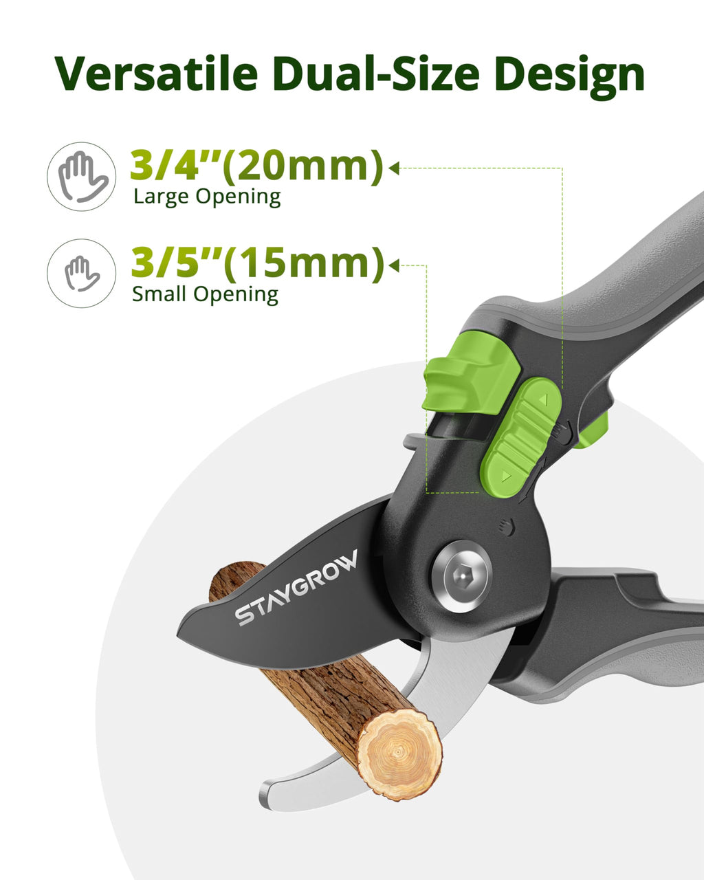 2pcs 6.5" Pruning Shears for Gardening Ultra Sharp Garden Scissors | Plant Snips for Precise Cuts, Stainless Steel Bonsai Clippers with Spring Loaded, Garden Shears (1pc Straight & 1pc Curved)
