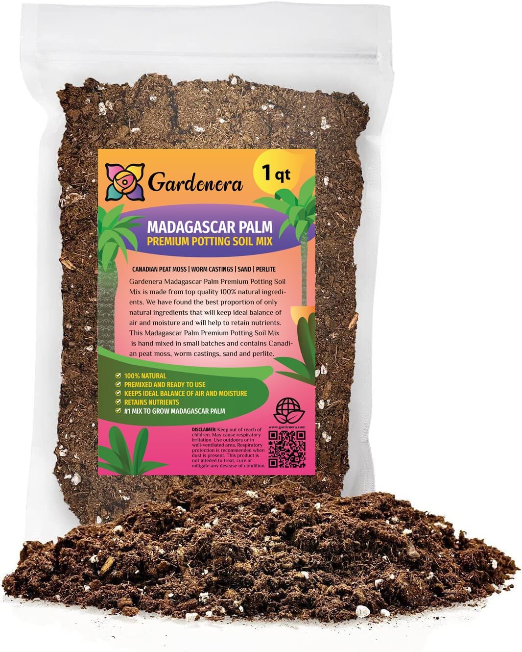 Premium JUST-ADD-Water Potting Soil Mix - Optimal Nutrient-Rich Blend for Thriving and HIGH-Yield Herbal Plants - 3 Quart